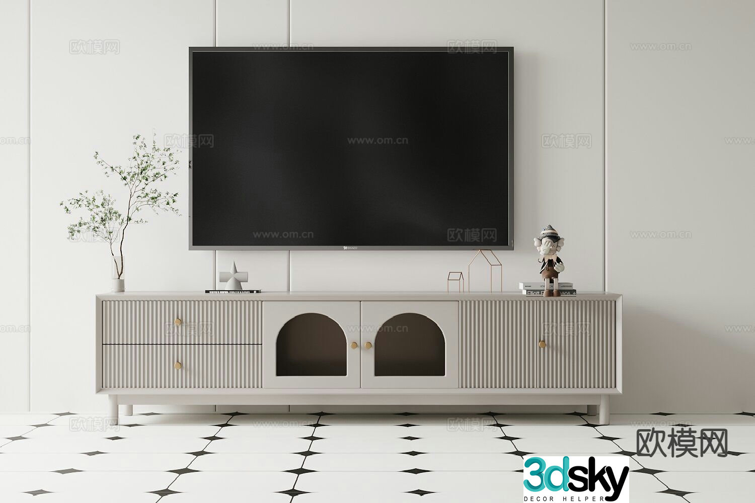 Modern TV cabinet 3d model