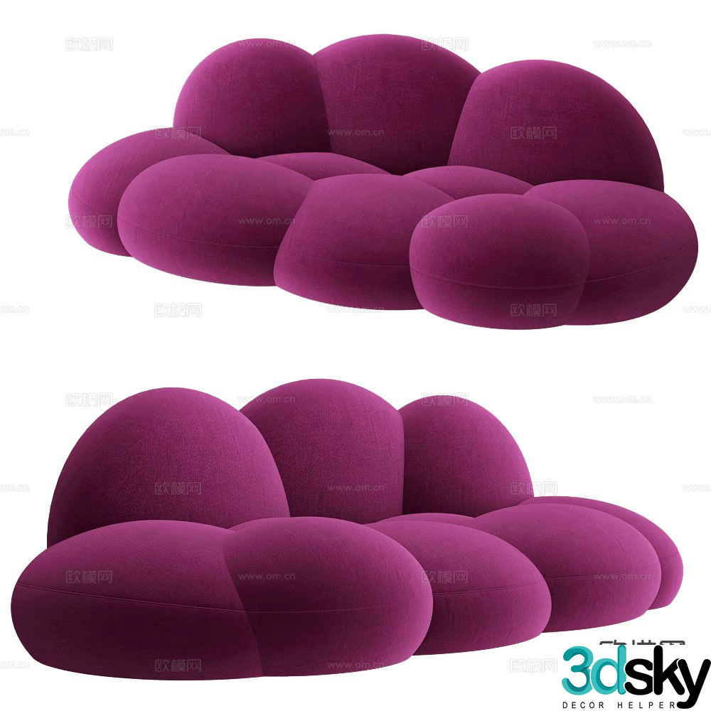 Giovannetti Italian cloud sofa 3d model