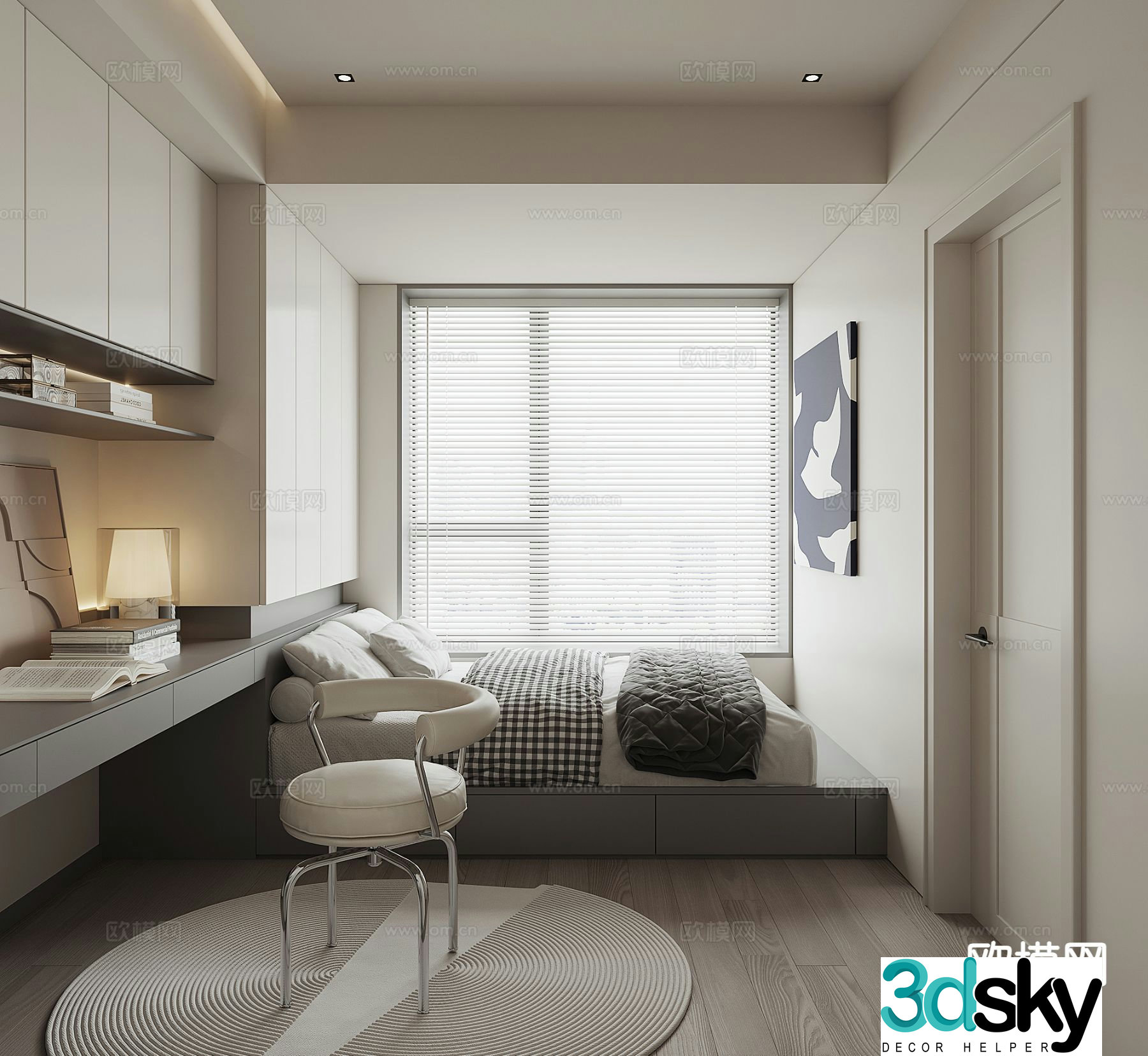 3d model of tatami bedroom and second bedroom