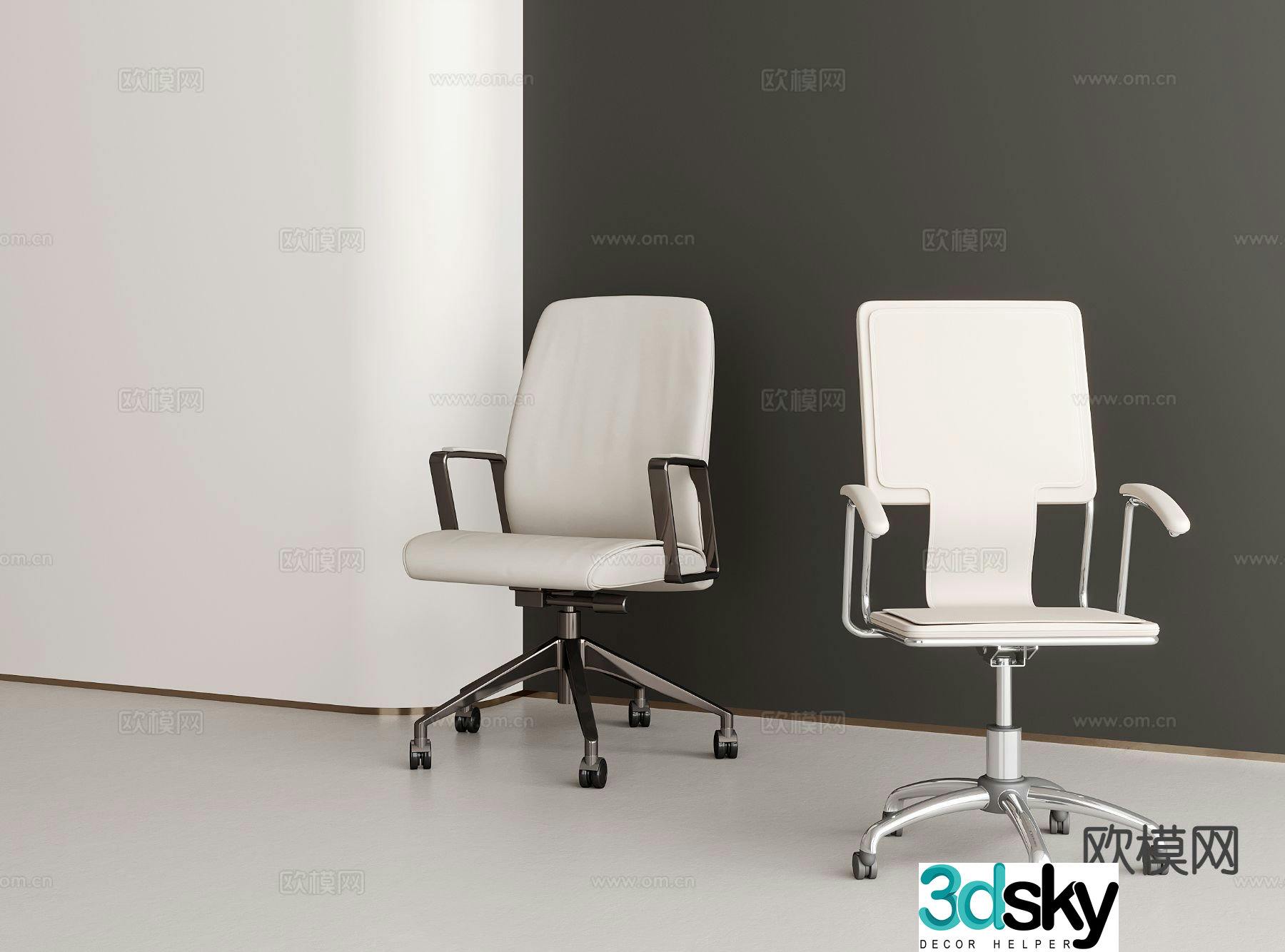 Modern office chair shift chair staff chair 3d model