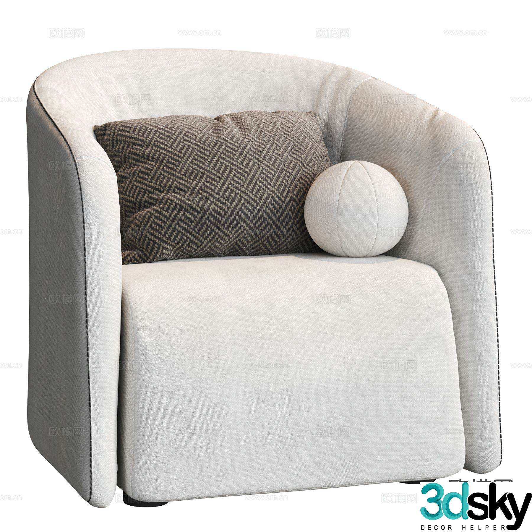 Single sofa leisure sofa 3d model