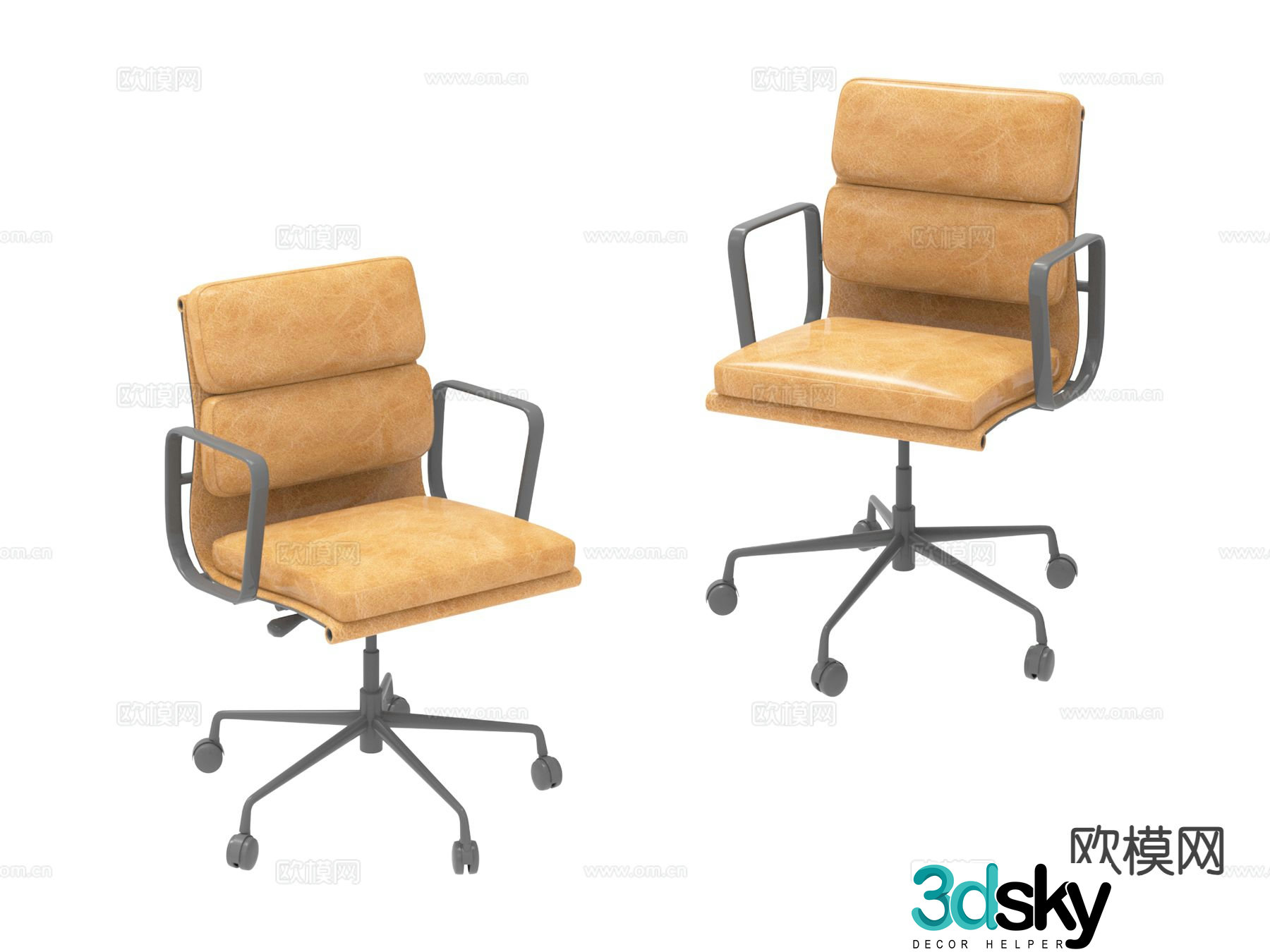 Modern office chair conference chair 3d model