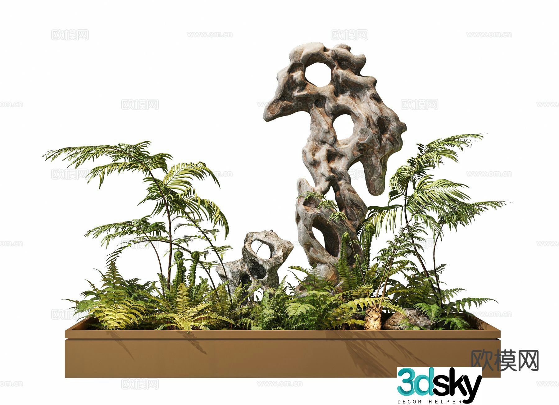 Plant landscape sketch 3d model