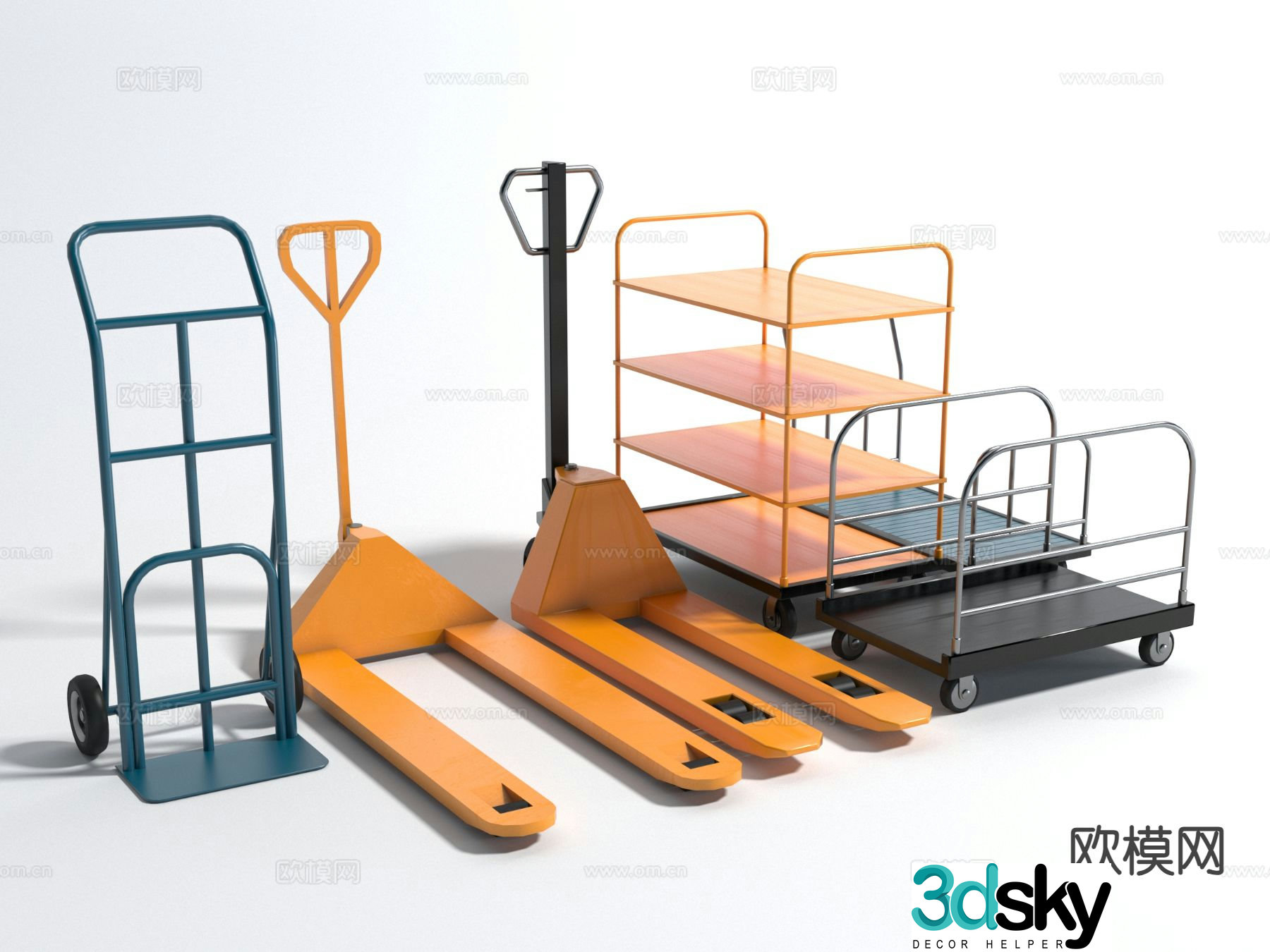 Tool trolley trolley iron frame trolley 3d model