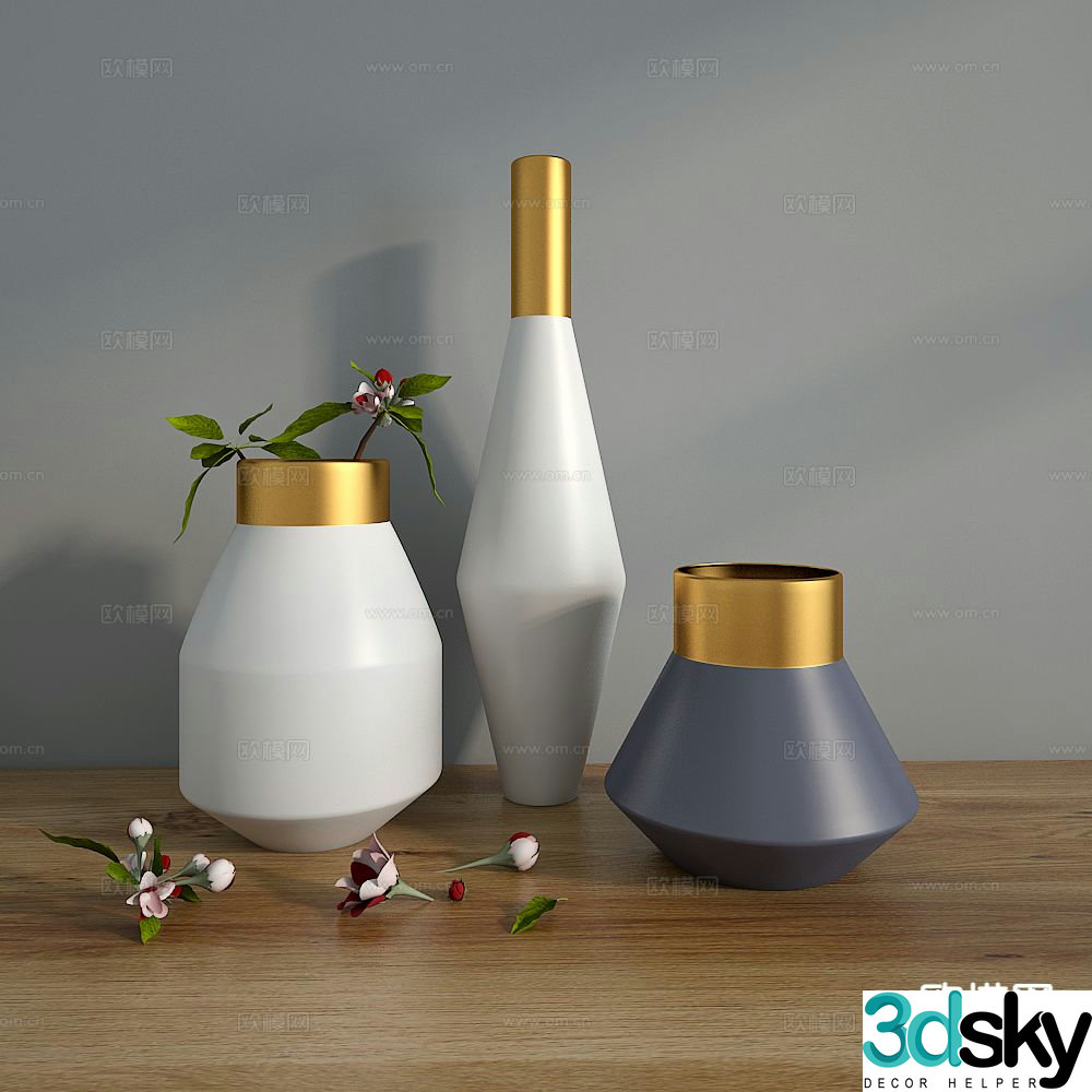 Modern vase ornaments 3d model