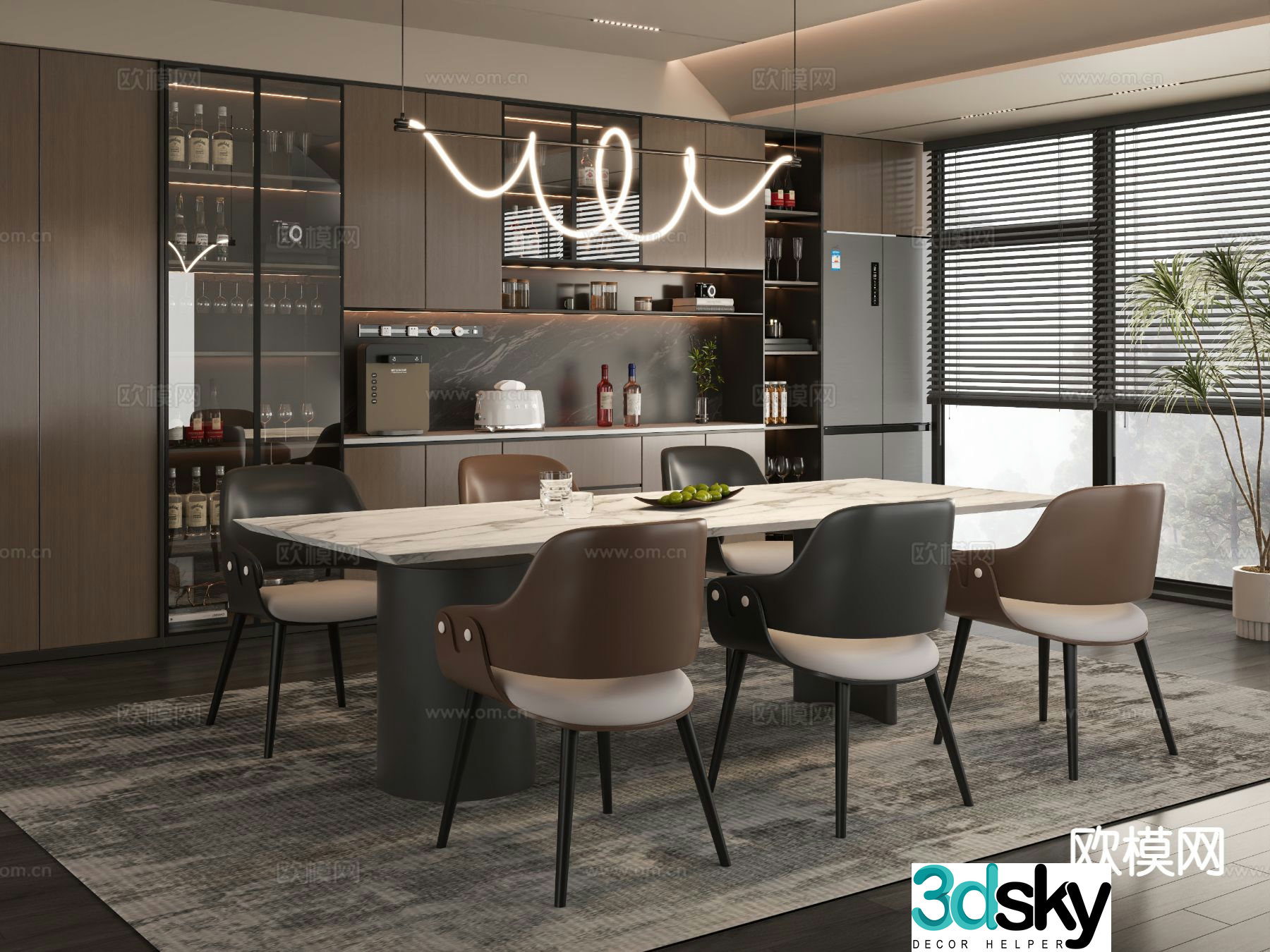 Italian restaurant 3d model