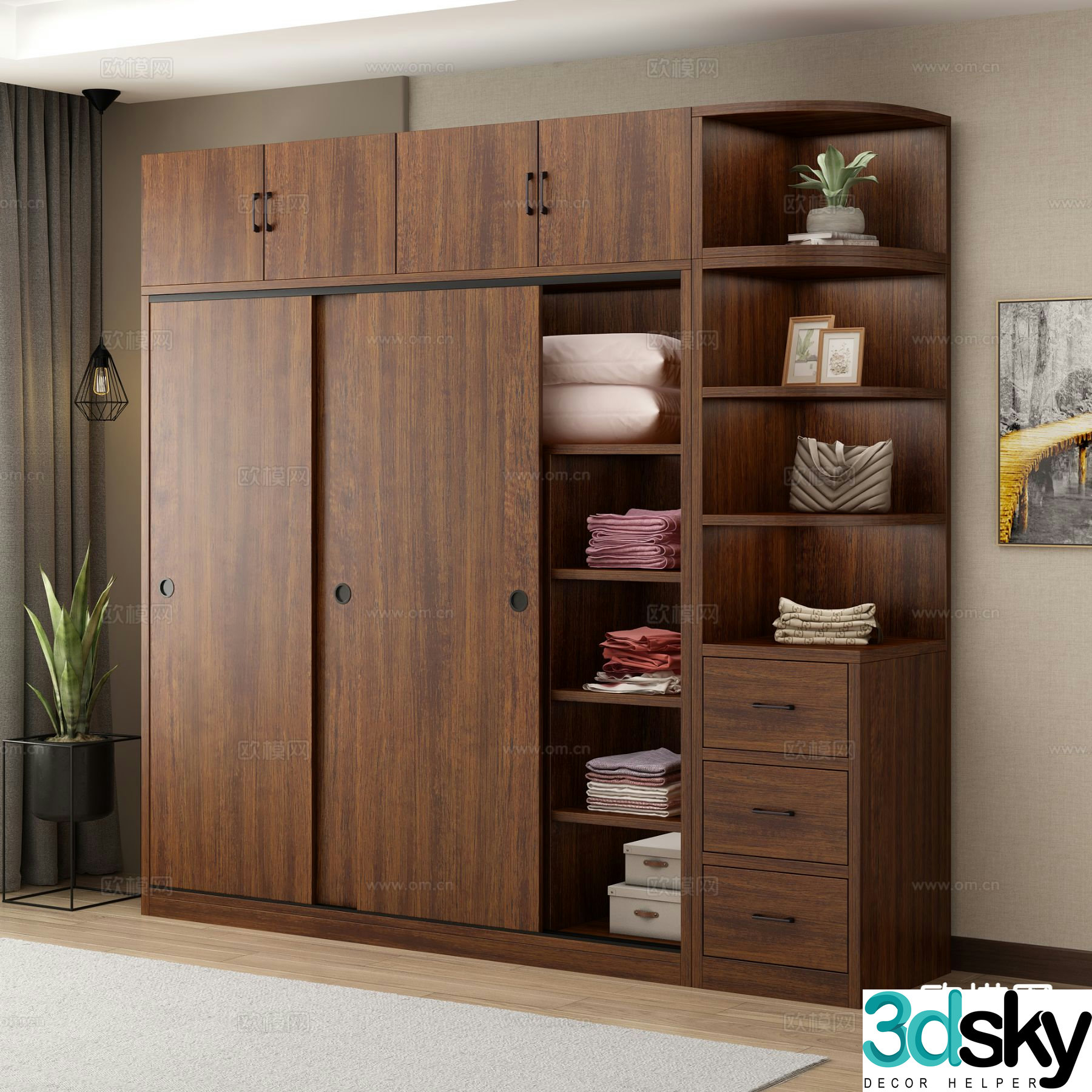 Modern wardrobe 3d model