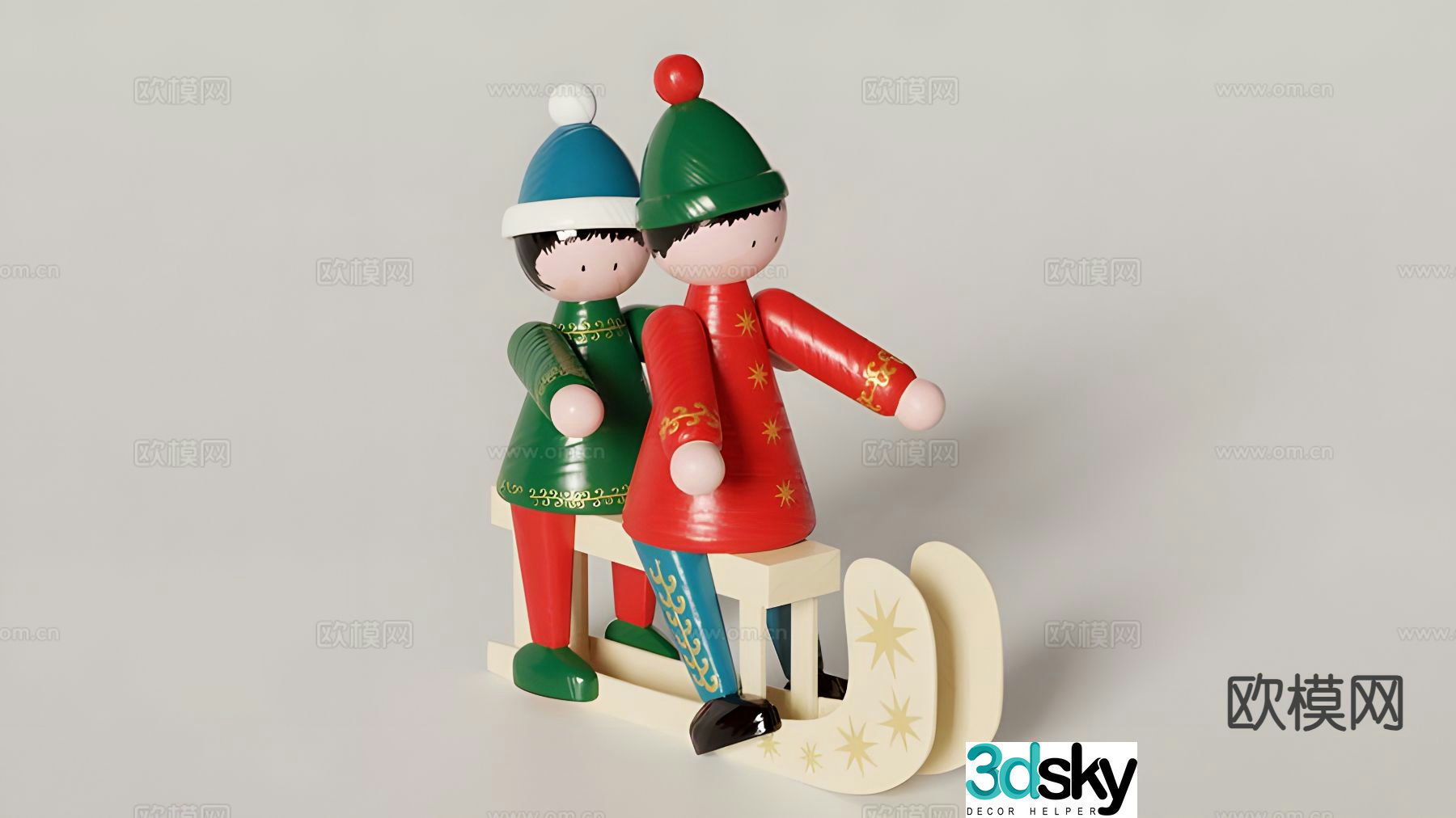 cartoon doll children’s doll toy 3d model