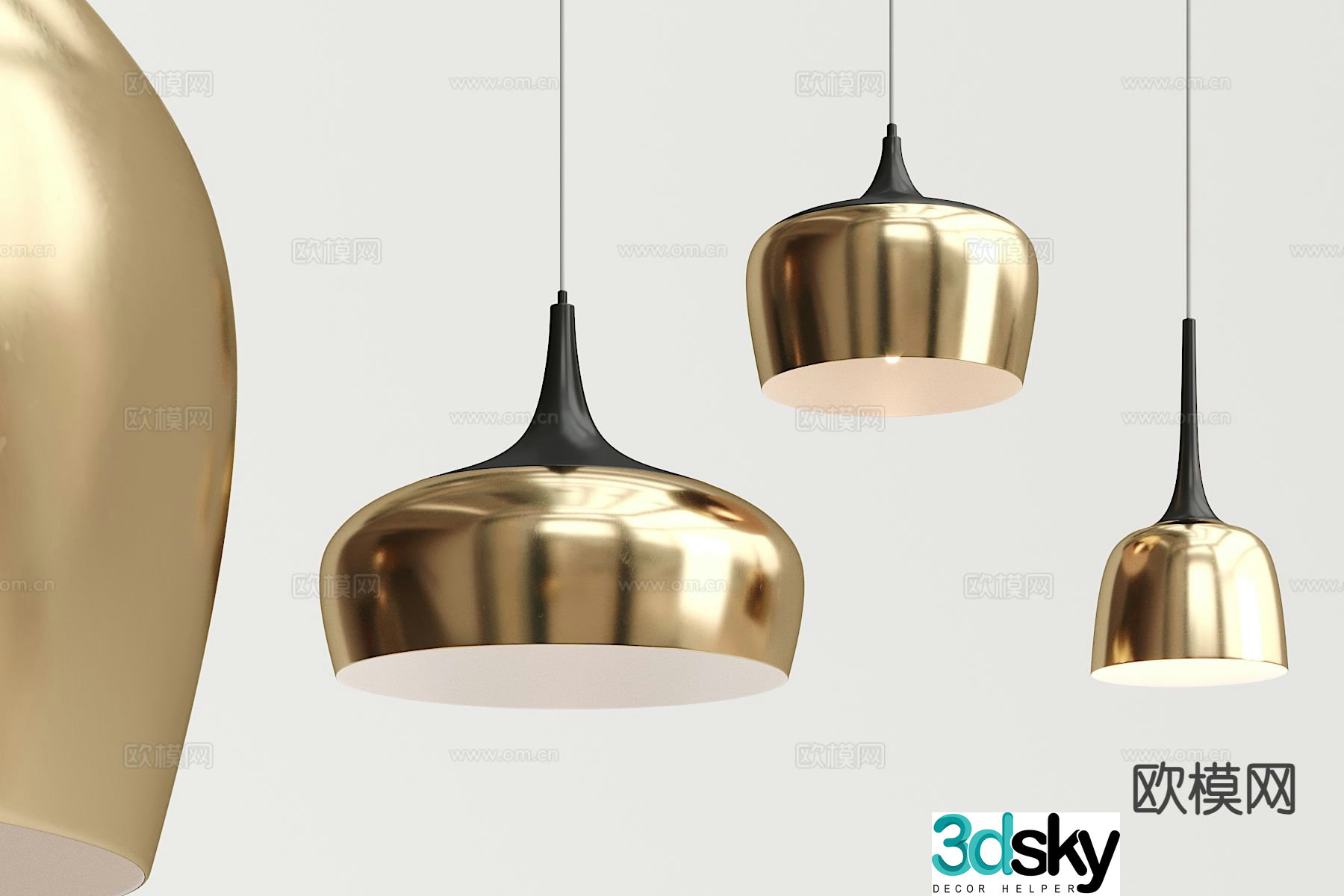 Light luxury small chandelier bedside small chandelier 3d model