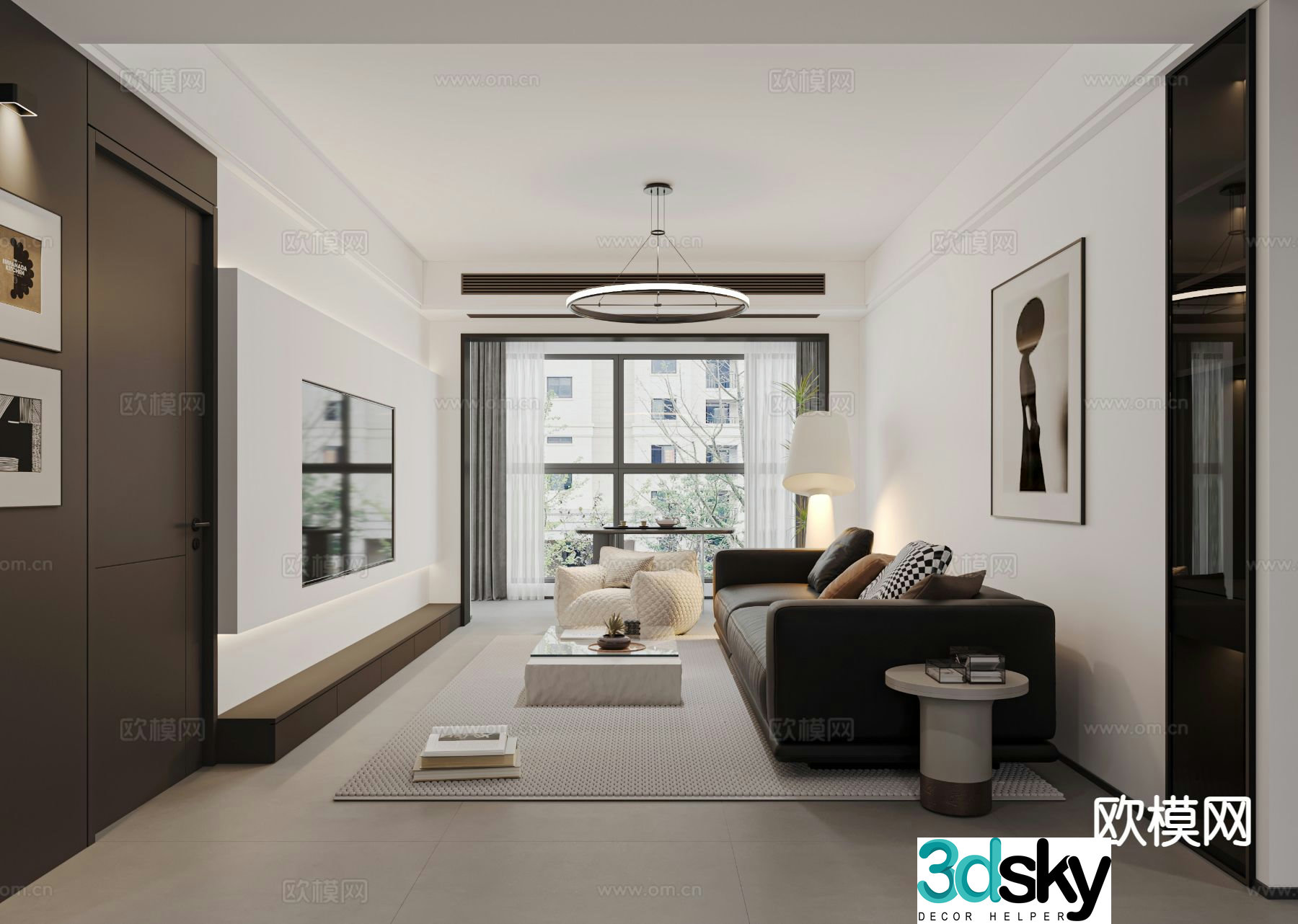 Modern living room 3d model