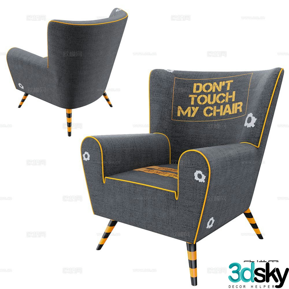 Pop Label sofa chair leisure chair 3d model