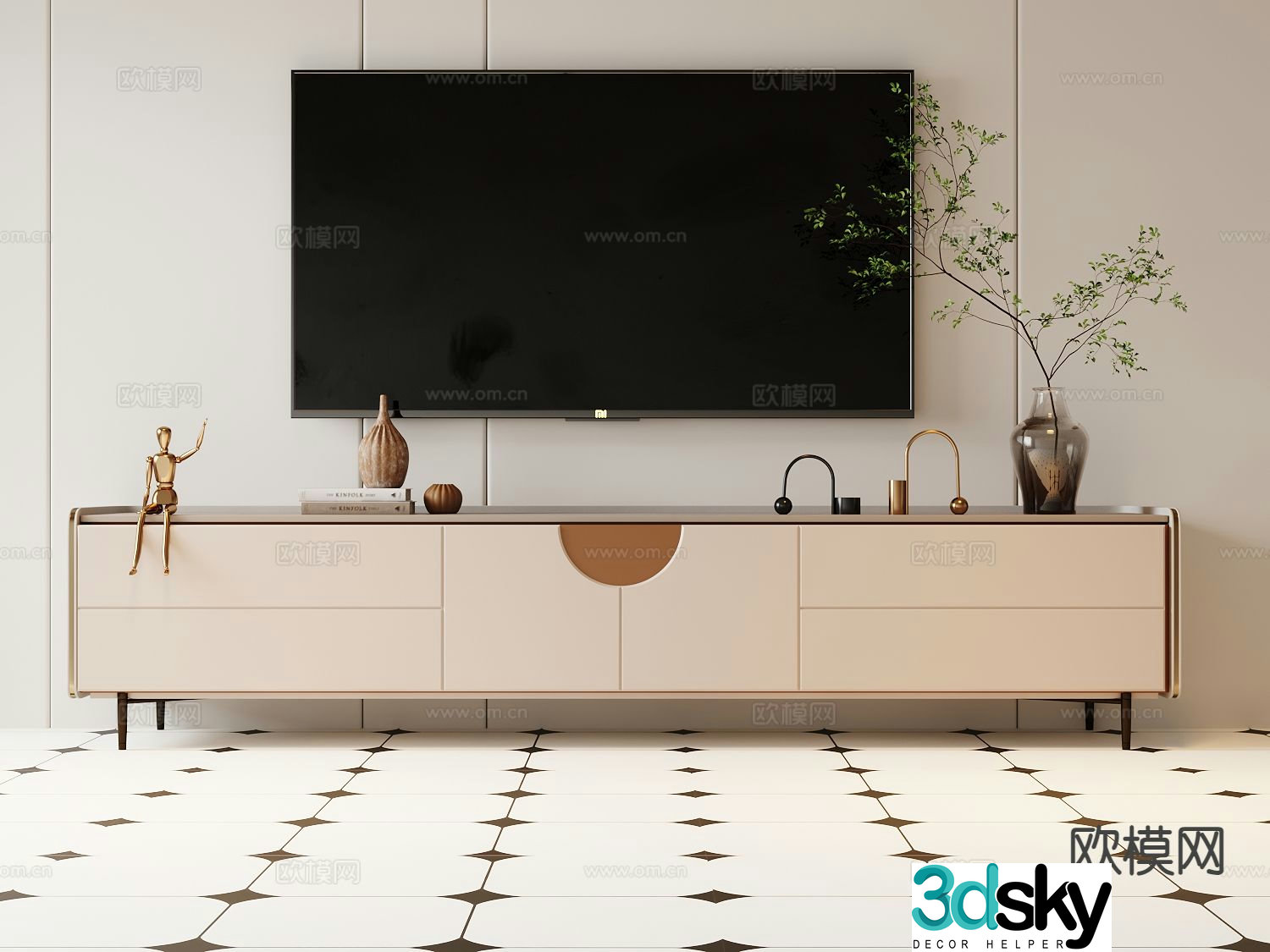 Modern TV cabinet 3d model