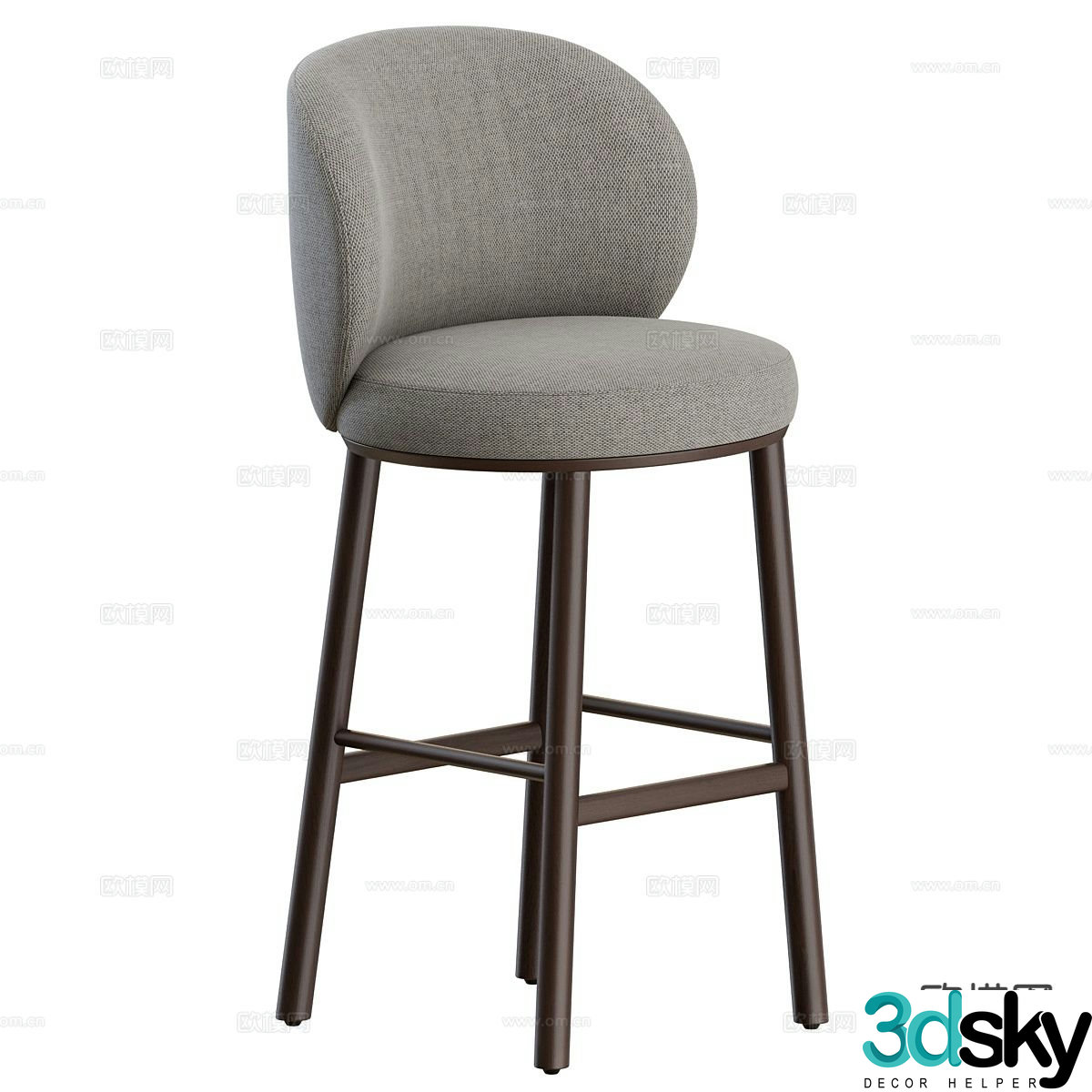 Modern bar stool bar chair 3d model