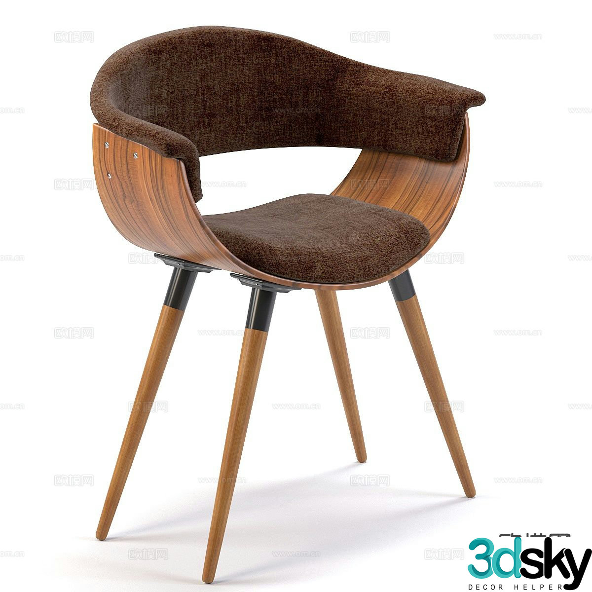 Medieval style chair dining chair single chair 3d model
