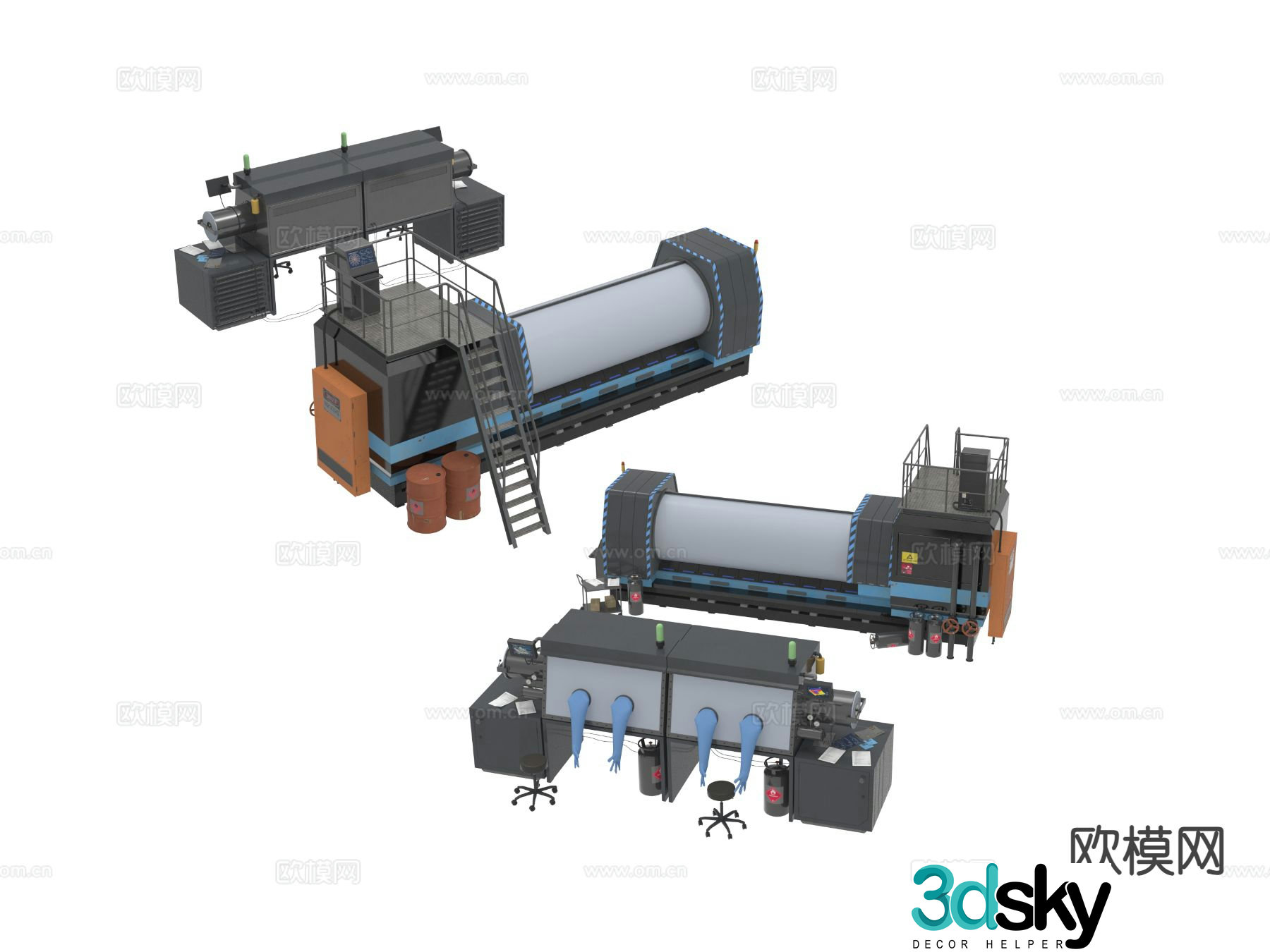 Assembly line equipment industrial equipment factory equipment 3d model