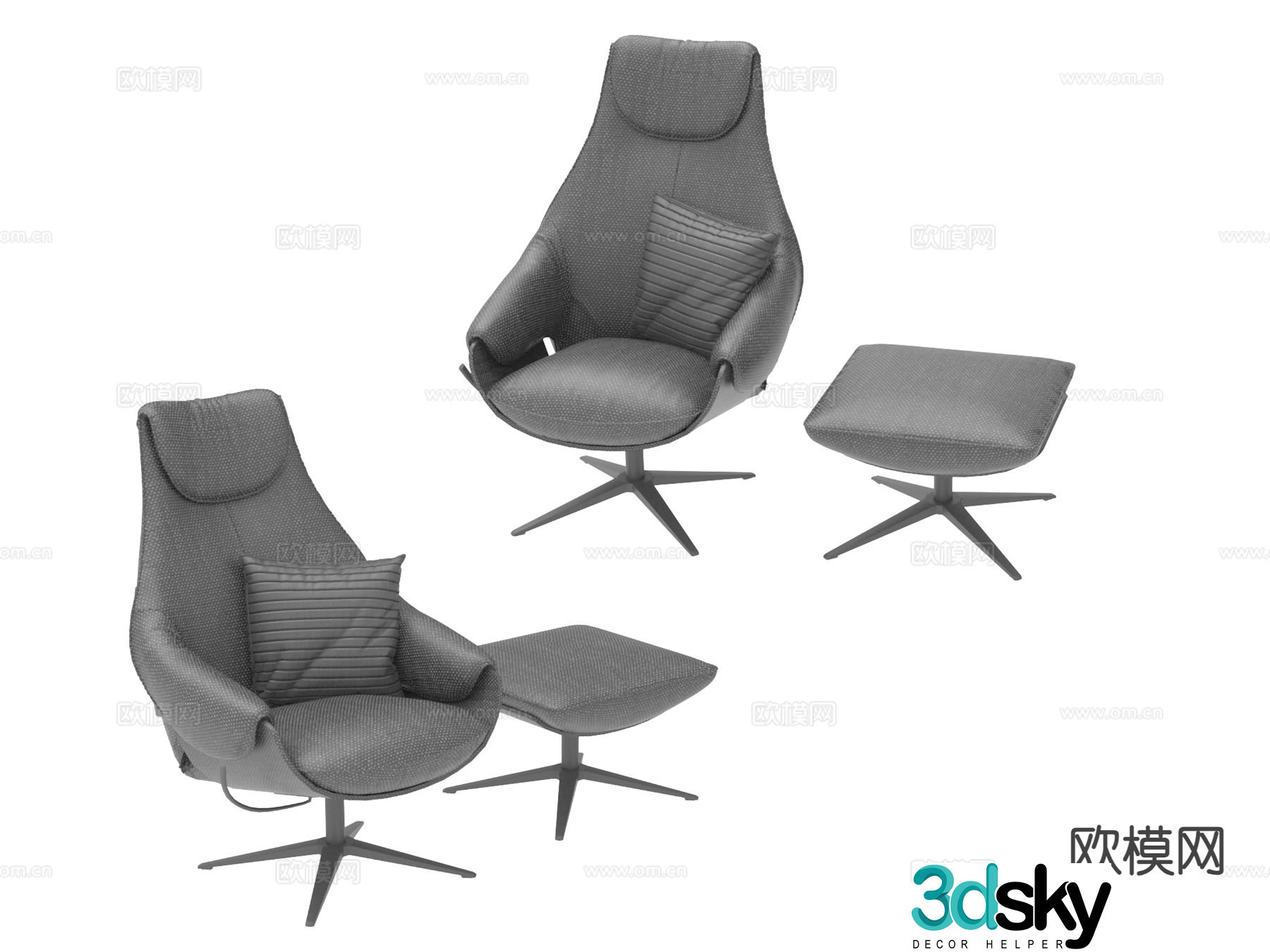 Modern lounge chair 3d model