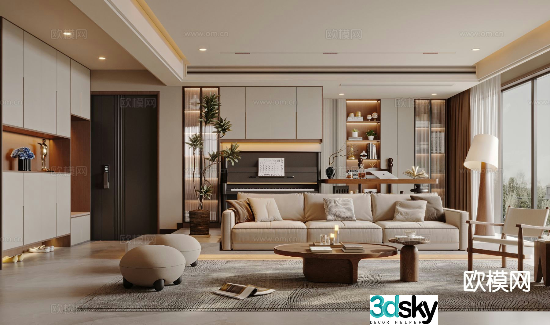 Modern living room 3d model