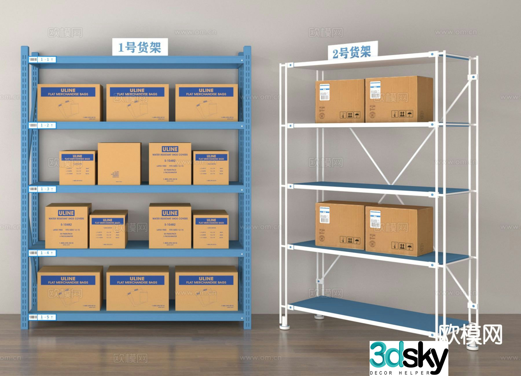 shelf storage rack display rack 3d model