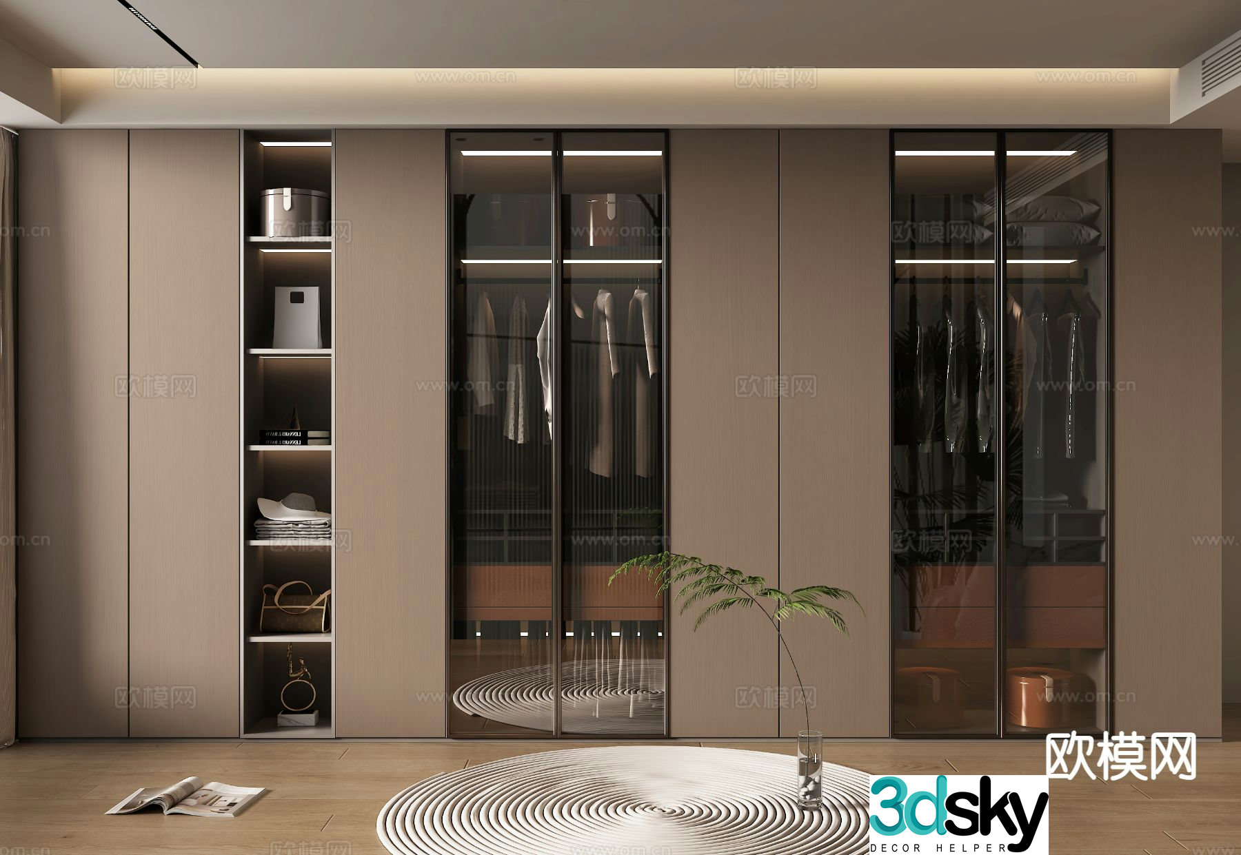 Modern wardrobe 3d model
