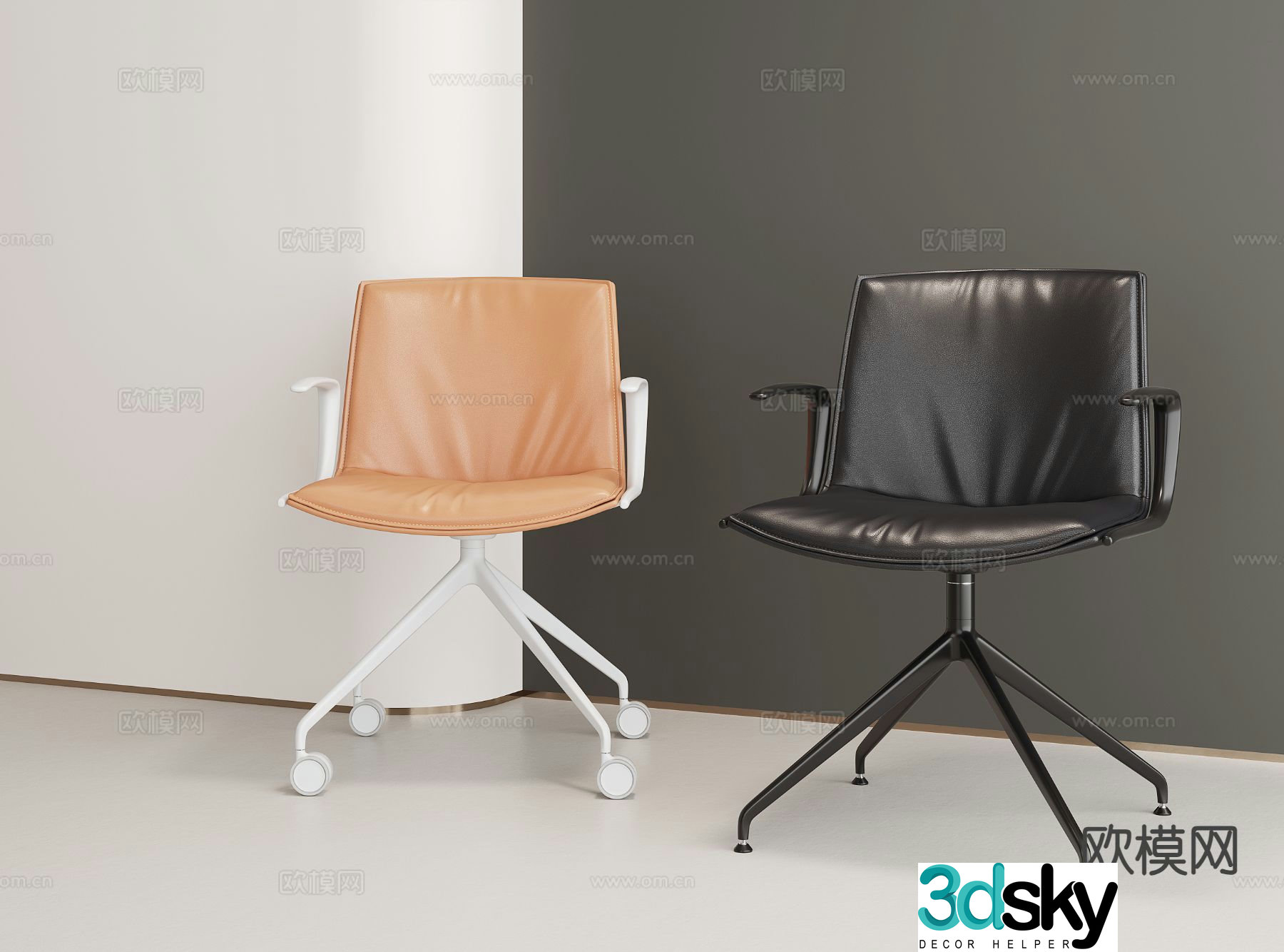 Office chair shift chair staff chair swivel chair 3d model