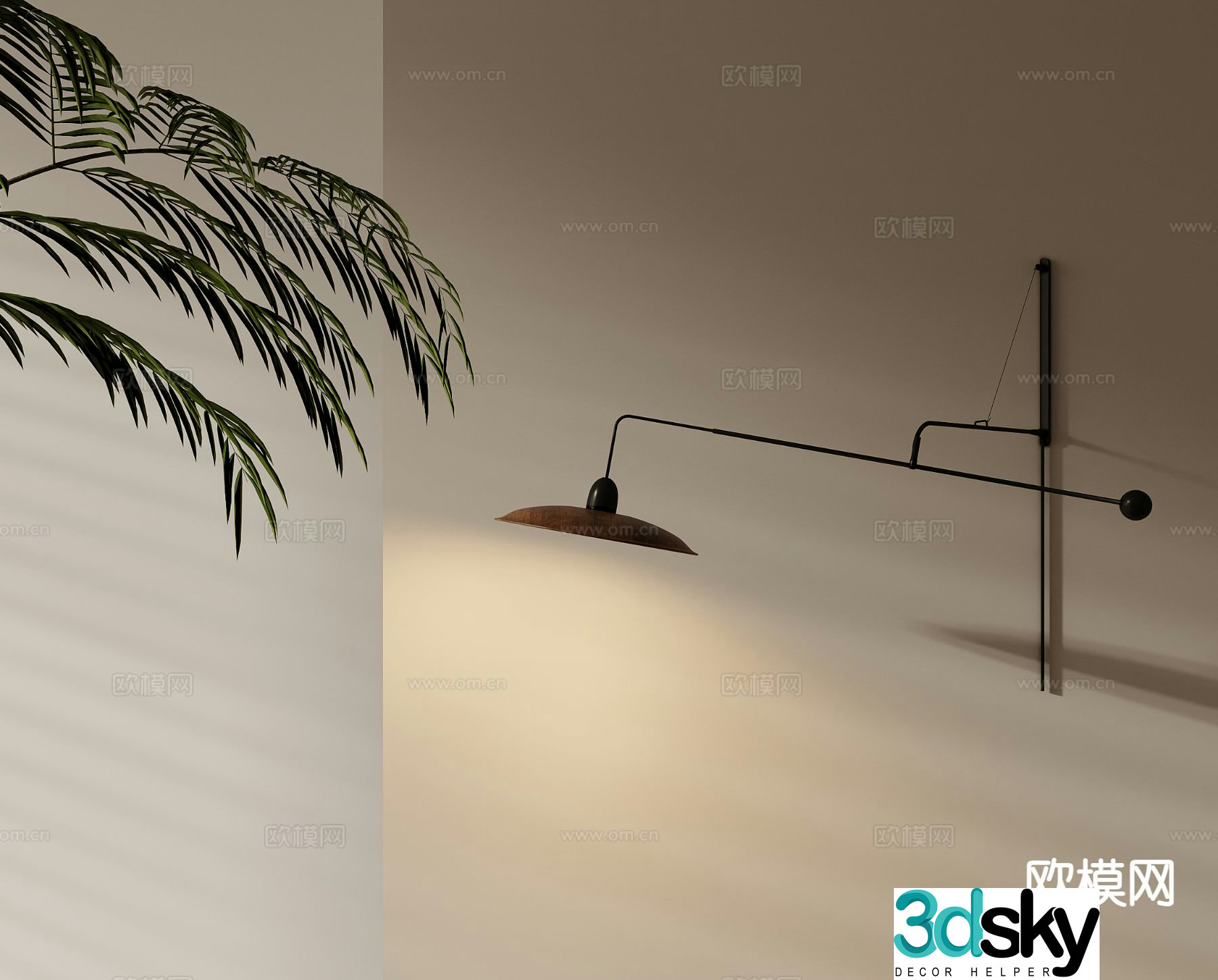 Modern wall light 3d model