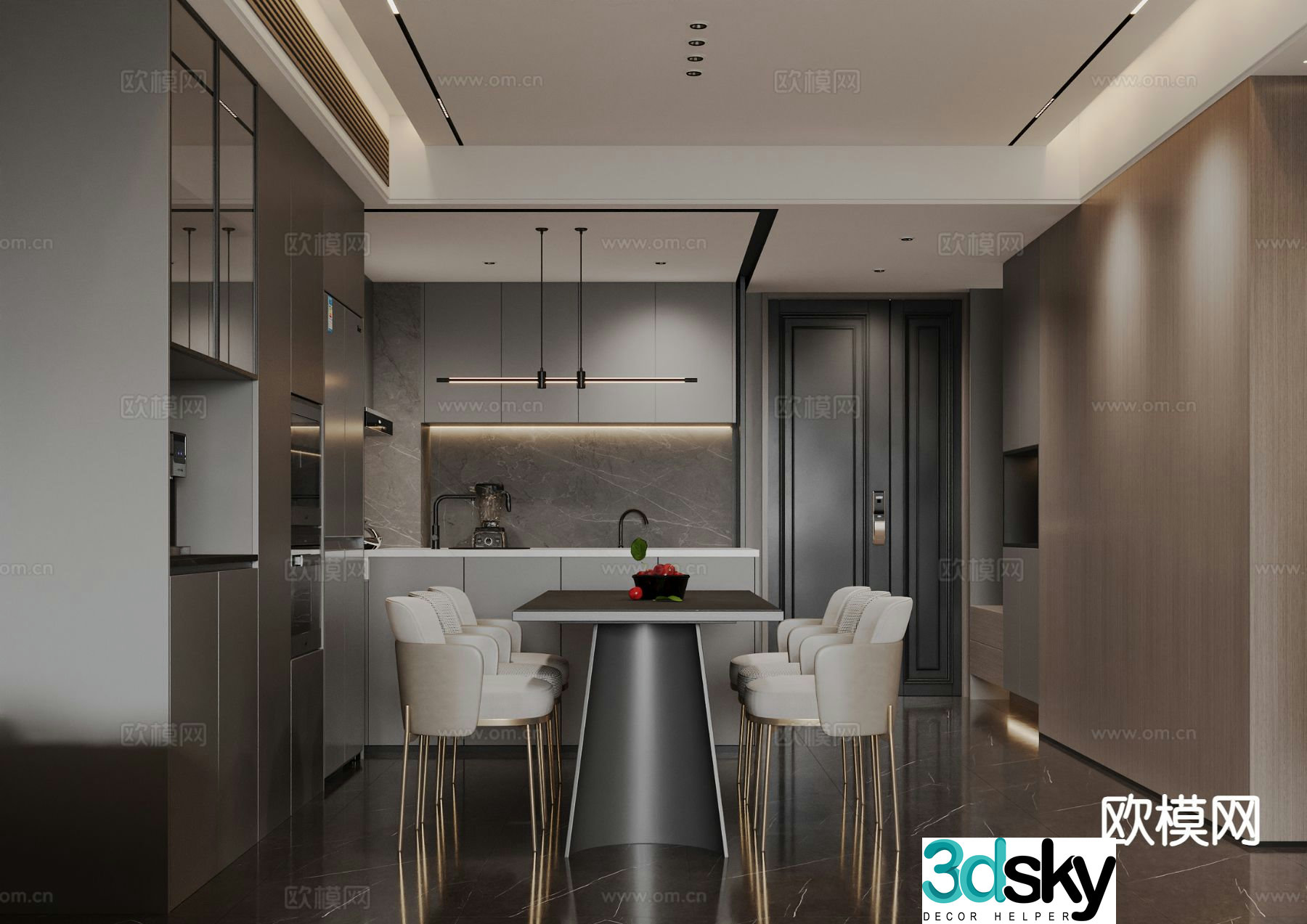 Modern restaurant 3d model