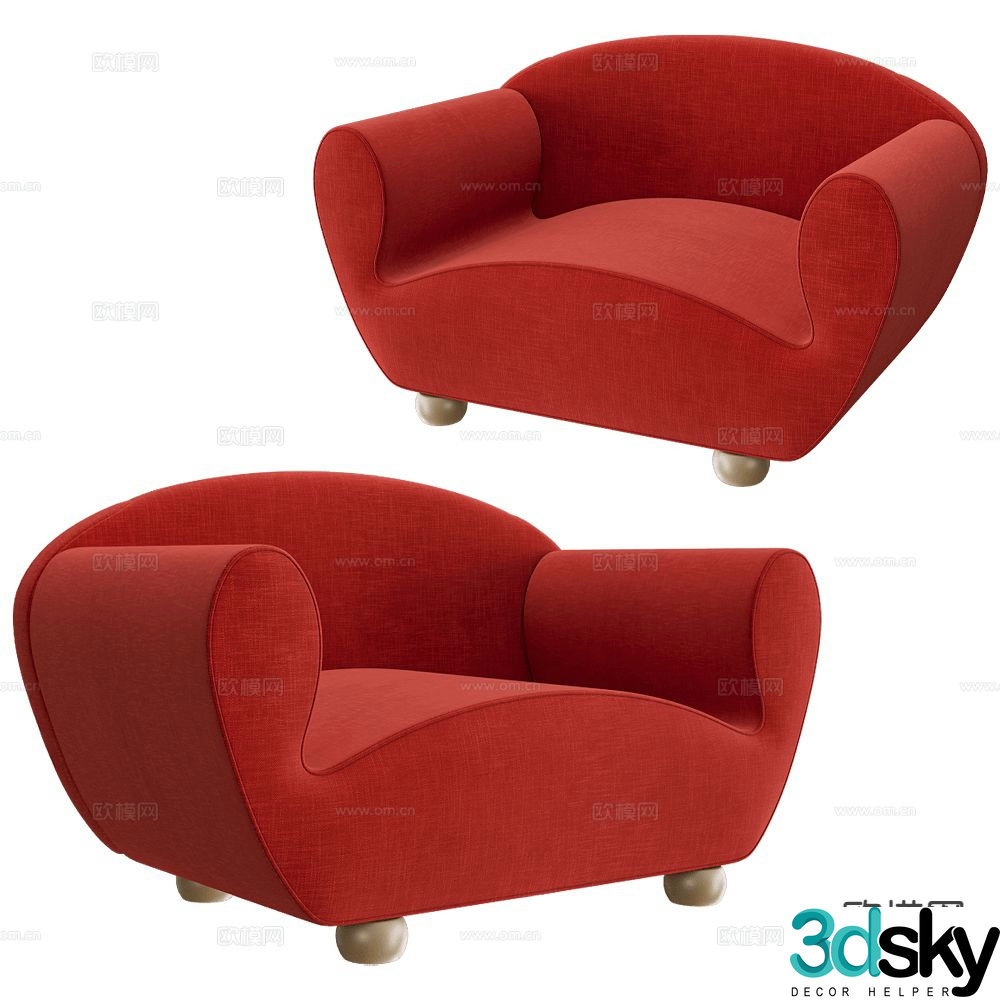 Giovannetti lounge sofa 3d model