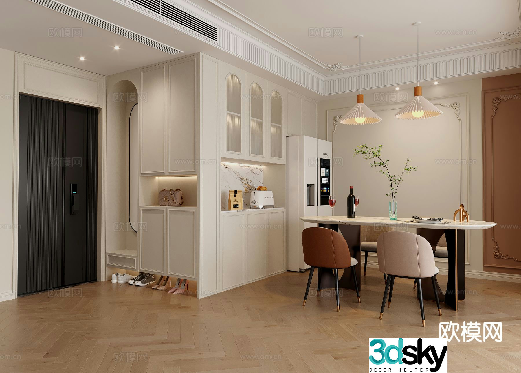 French restaurant 3d model