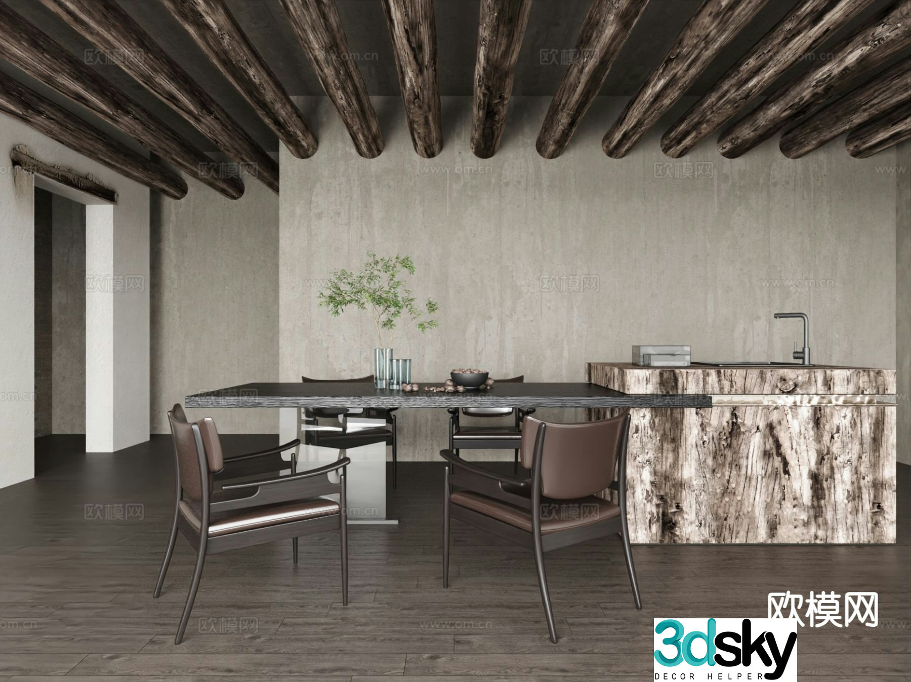 Wabi Sabi Nakajima Restaurant 3D model