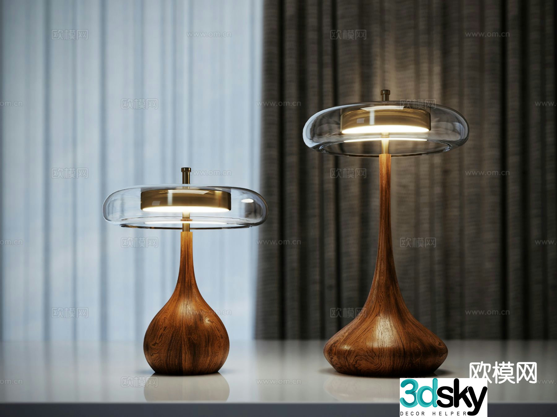Medieval style desk lamp 3d model