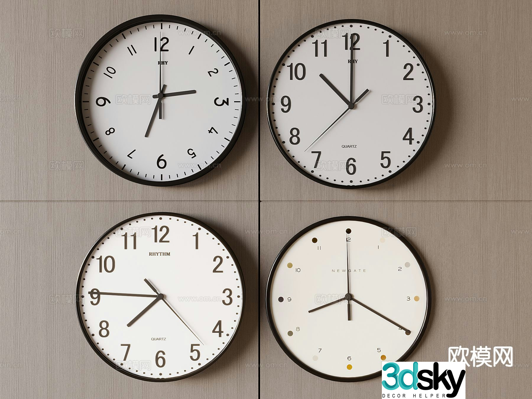 creative clock wall clock clock 3d model