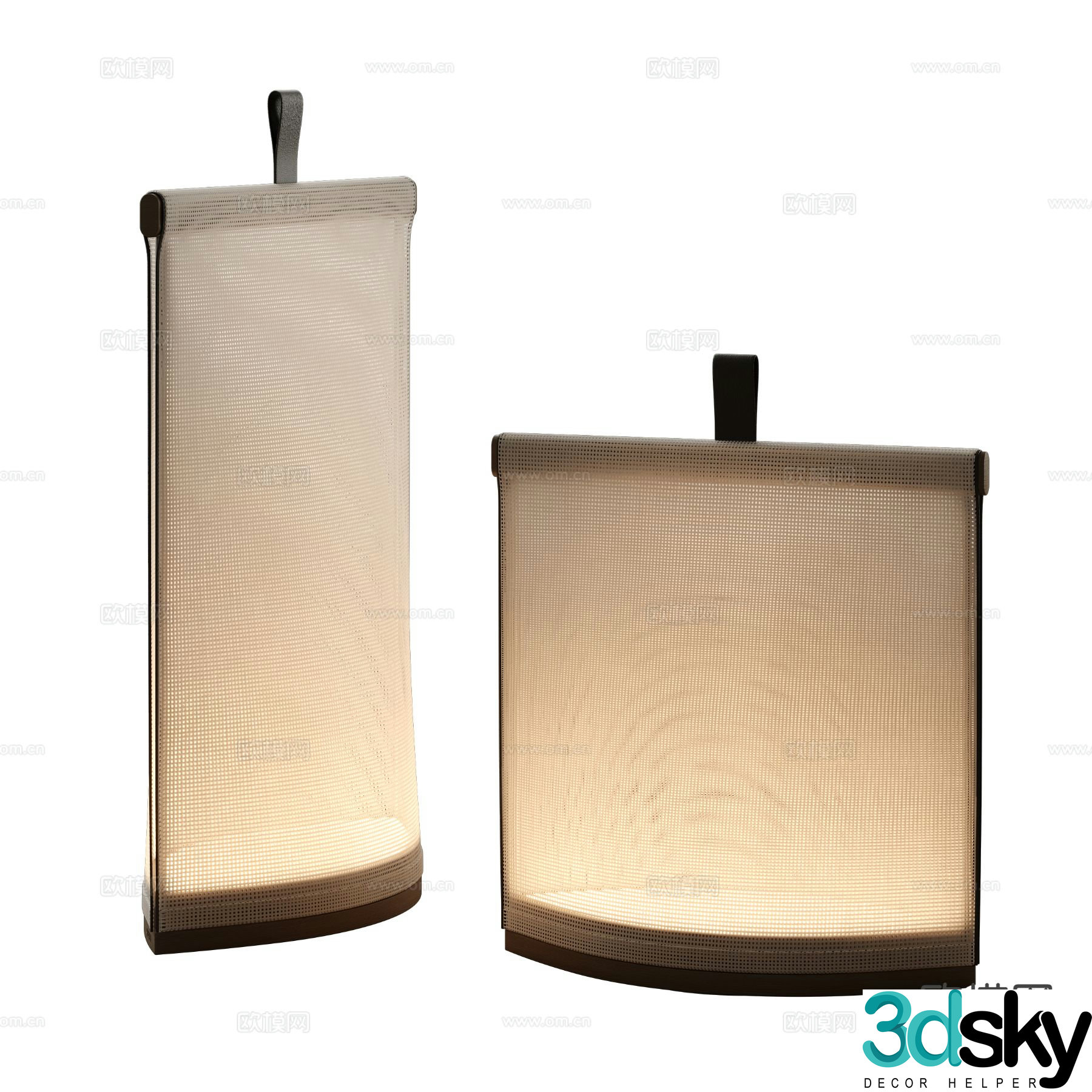 New Chinese style table lamp fabric table lamp 3d model