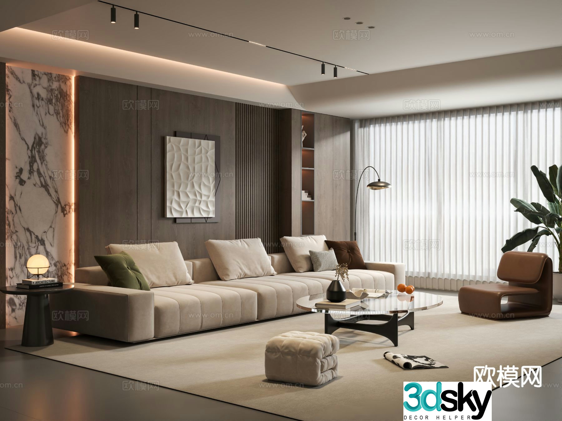 Italian living room 3d model