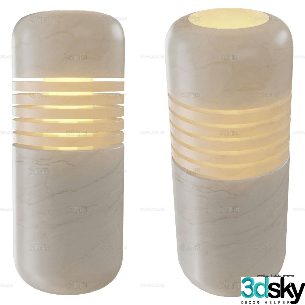 MAAMI cream style floor lamp 3d model