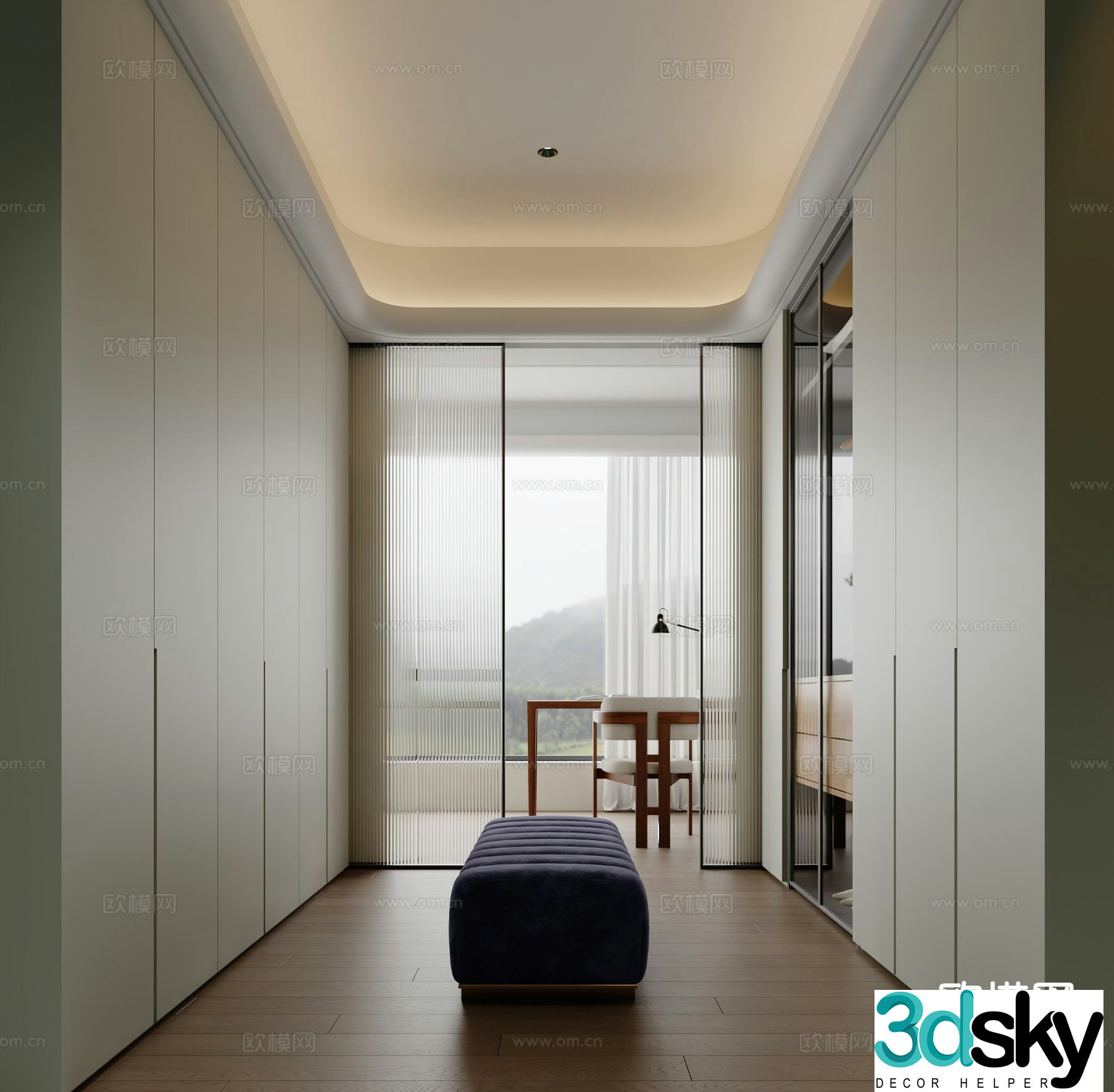 Modern cloakroom 3d model