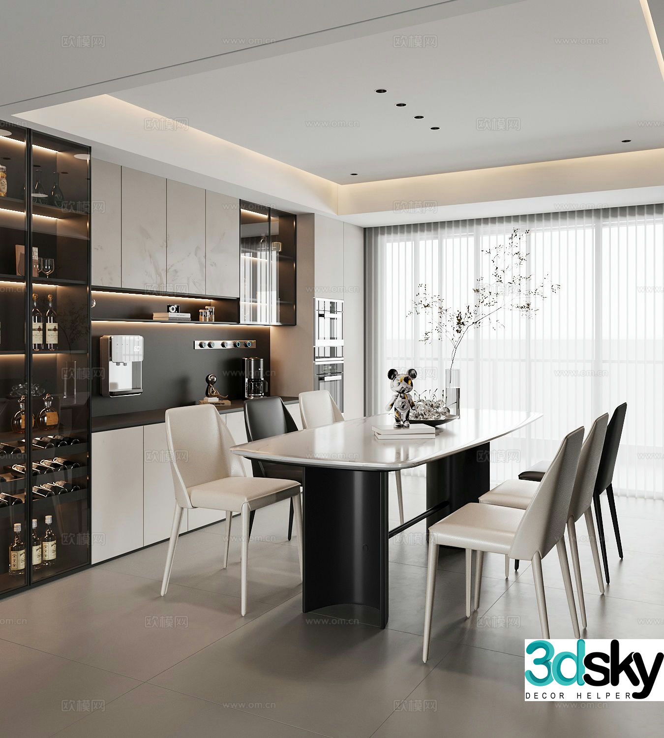 Modern restaurant 3d model