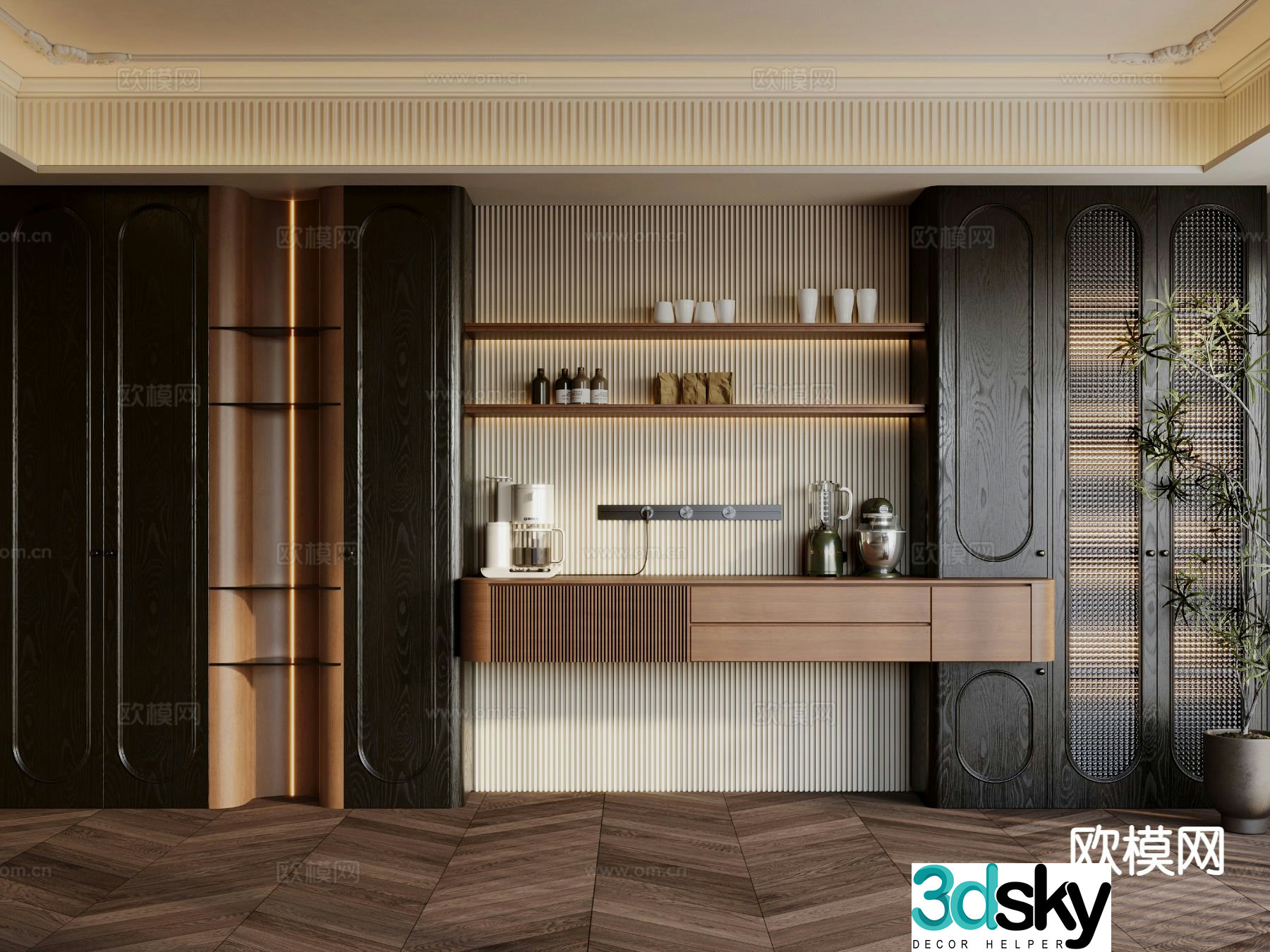 French sideboard 3d model