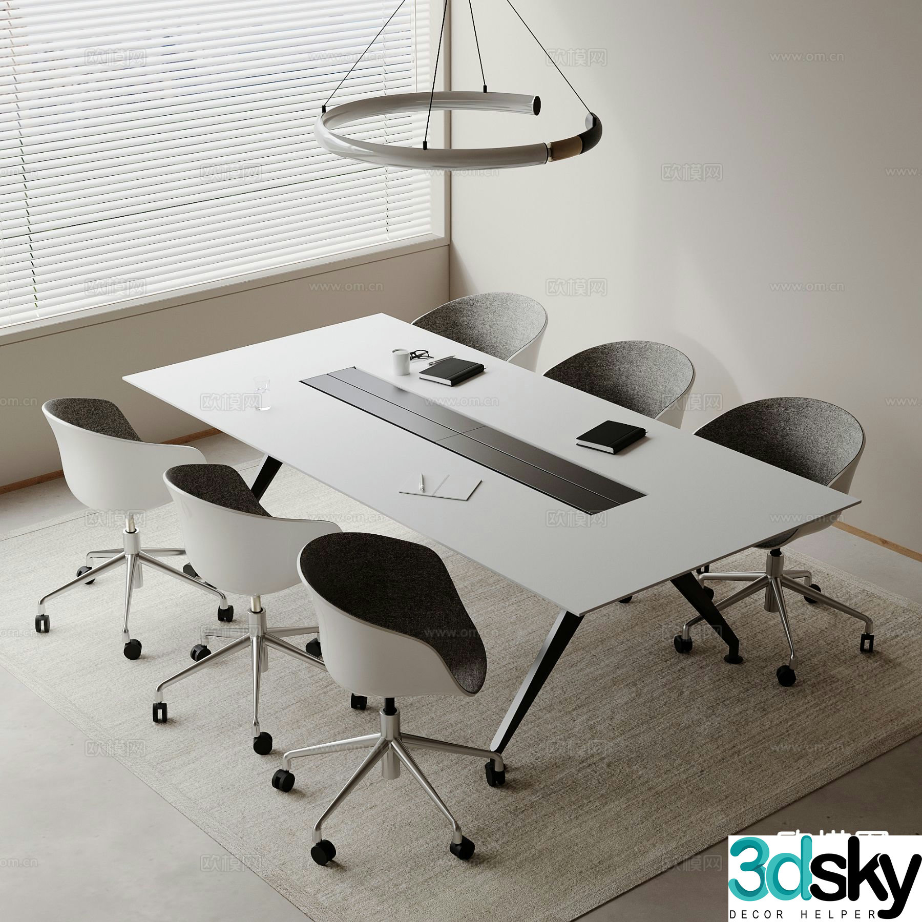 Modern conference table conference table 3d model