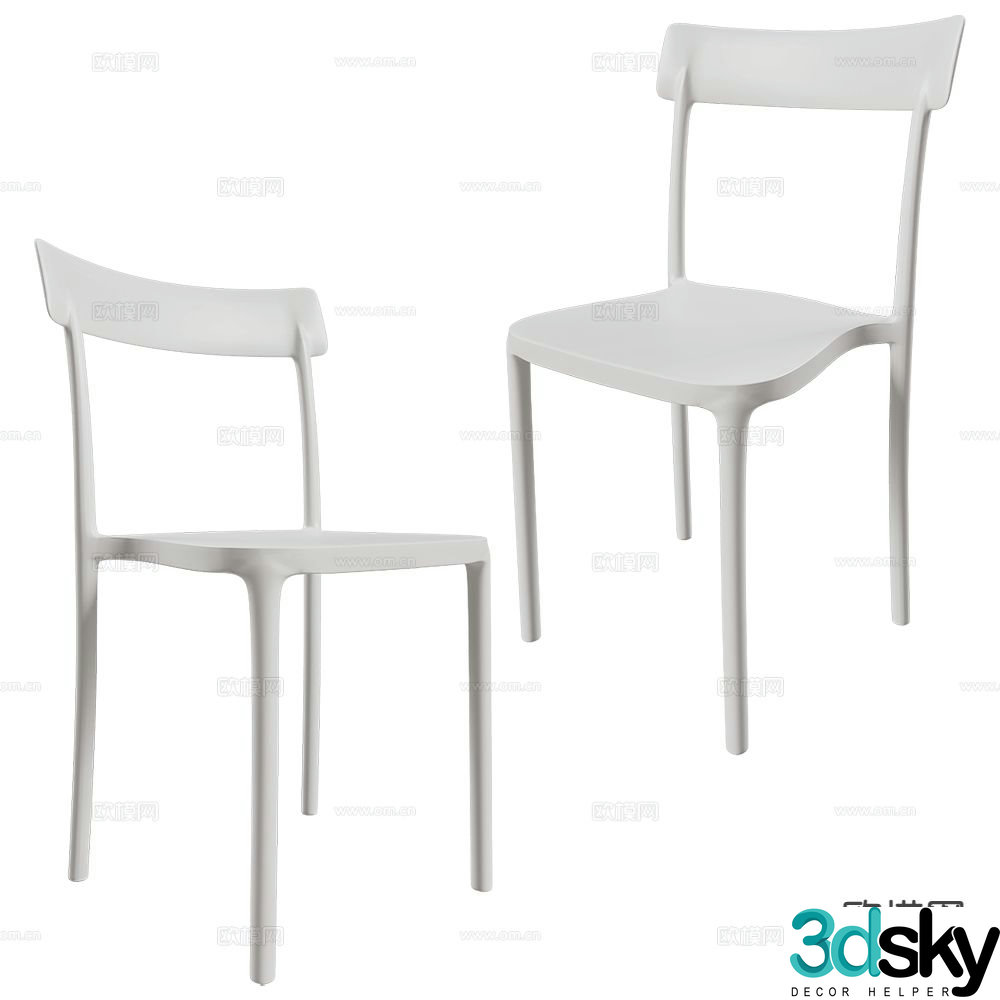 CANCIO modern chair dining chair 3d model