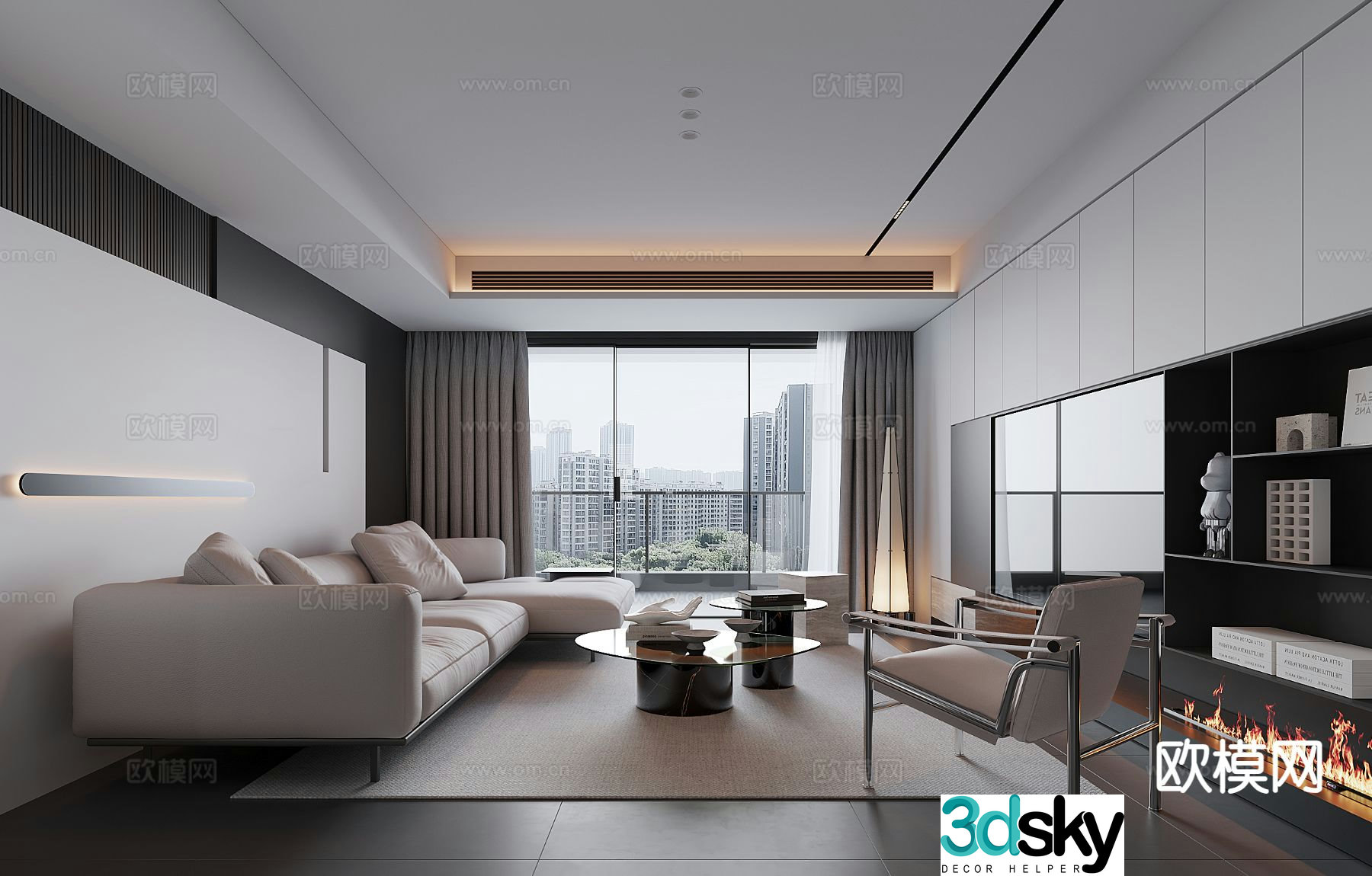 Modern living room 3d model