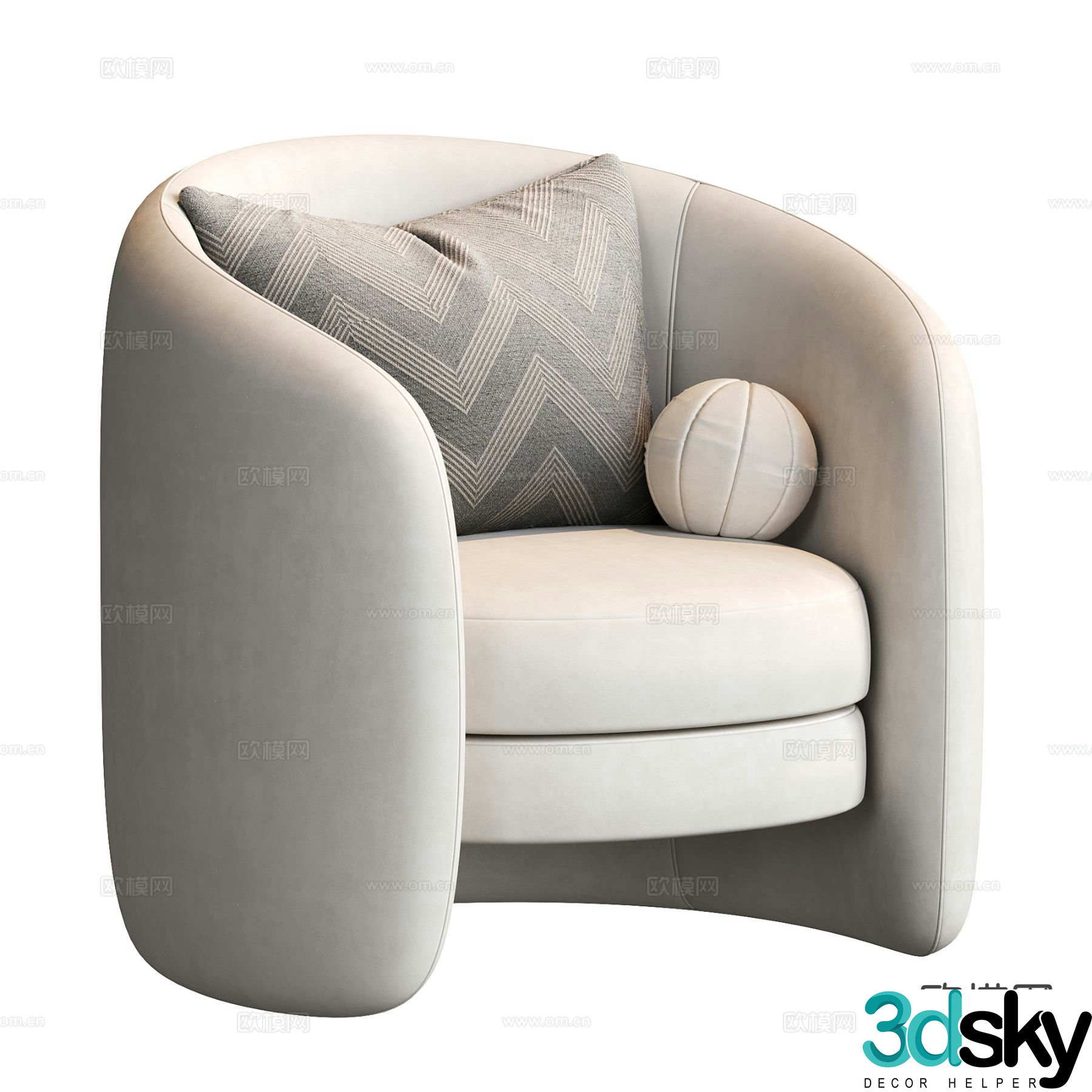 Modern single sofa 3d model