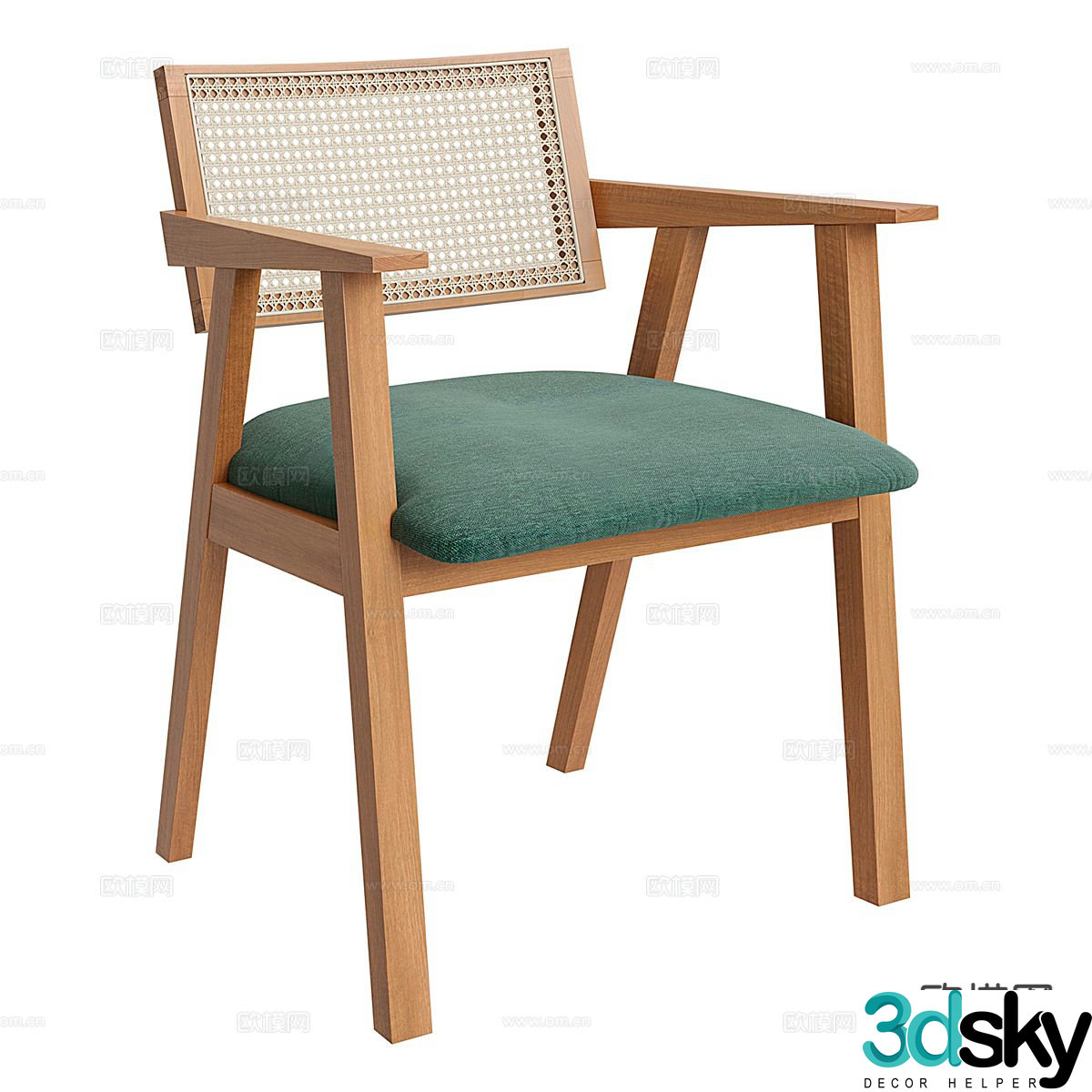 Nordic chair armchair dining chair 3d model
