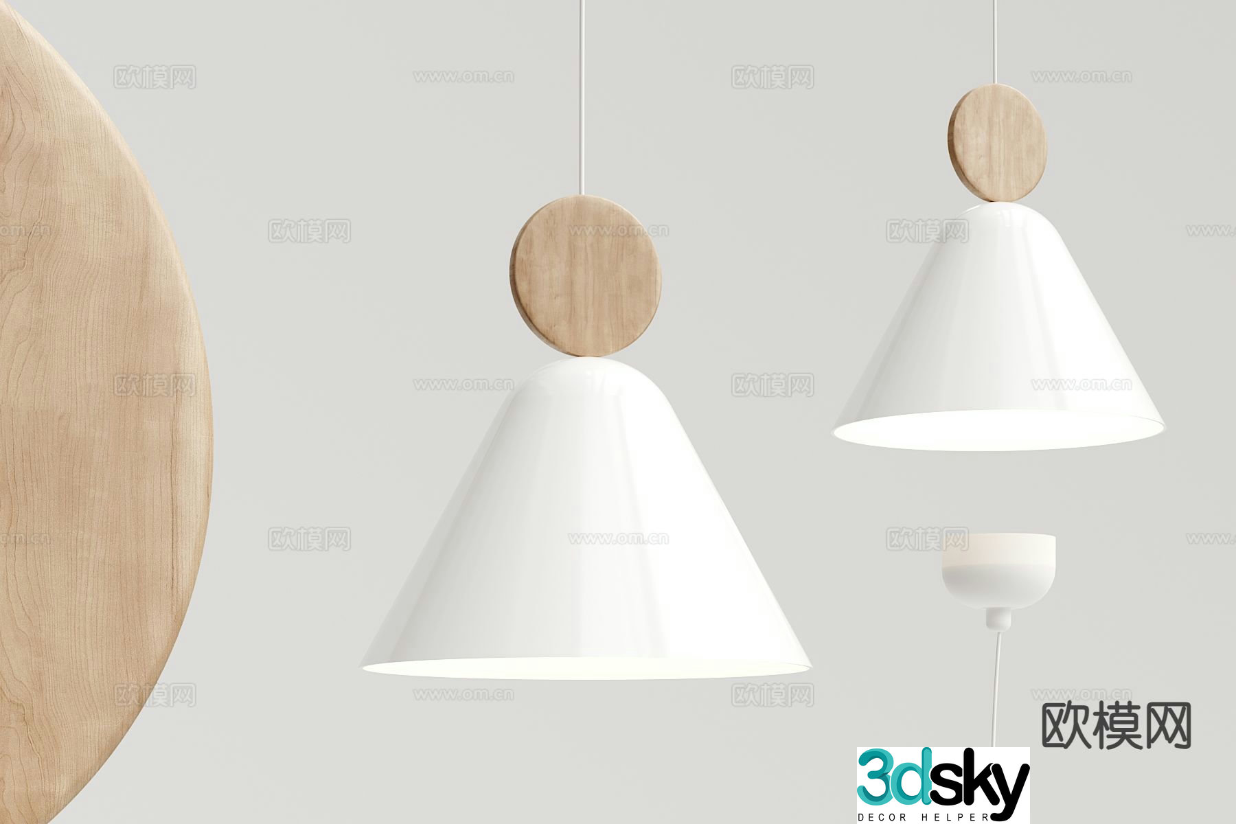 Nordic small chandelier bedside small chandelier 3d model