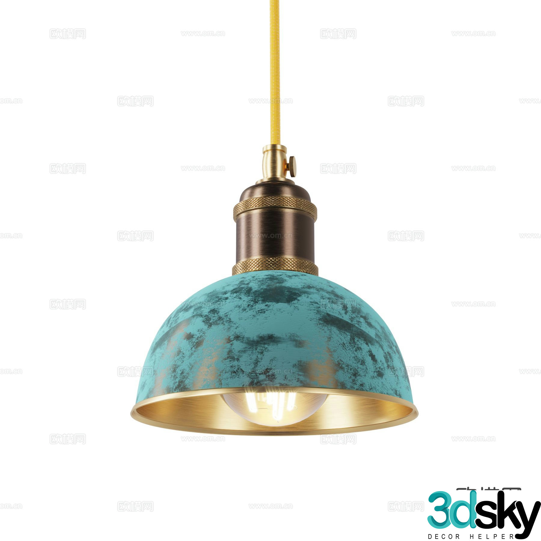 Light luxury small chandelier metal small chandelier 3d model
