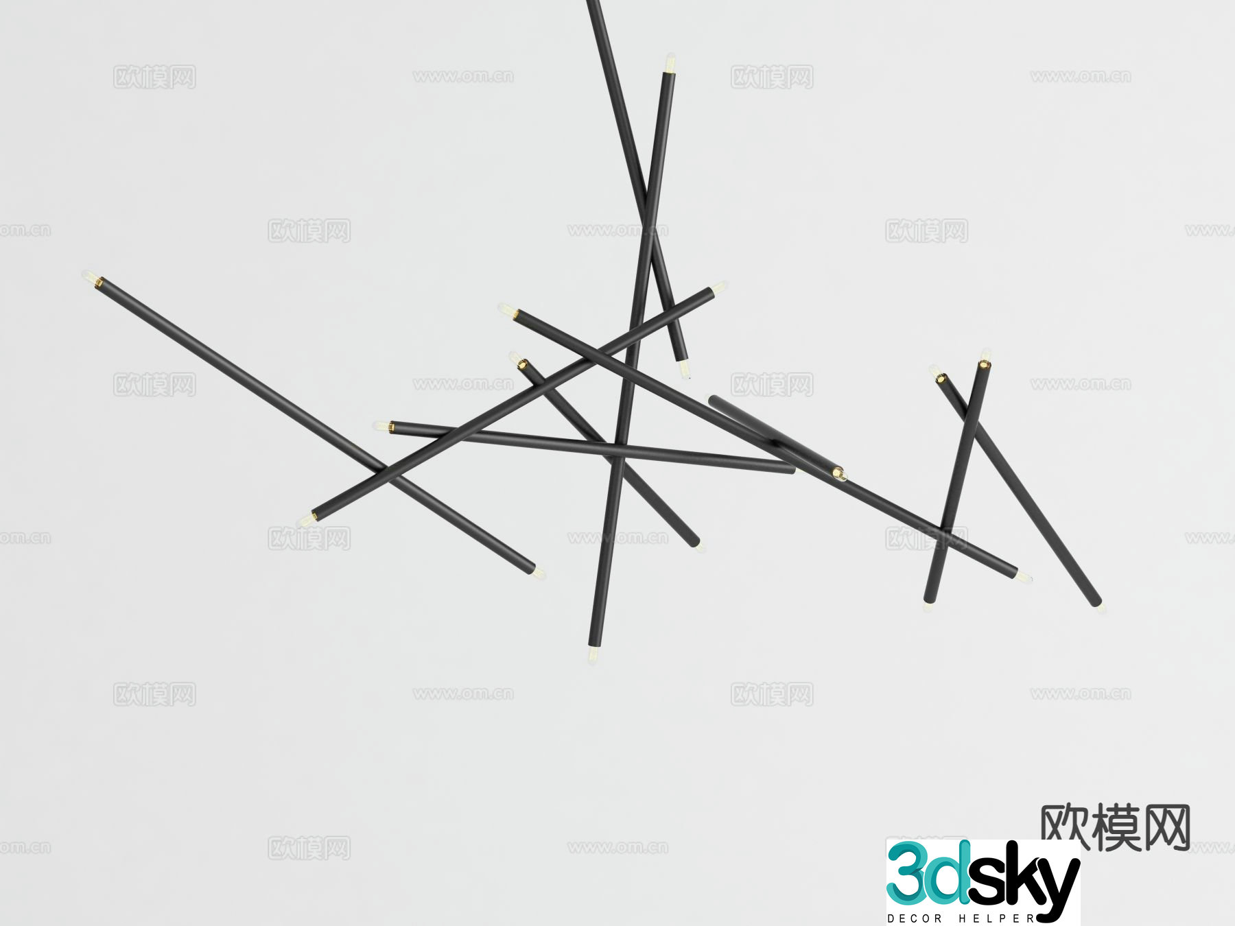 Modern creative chandelier 3d model