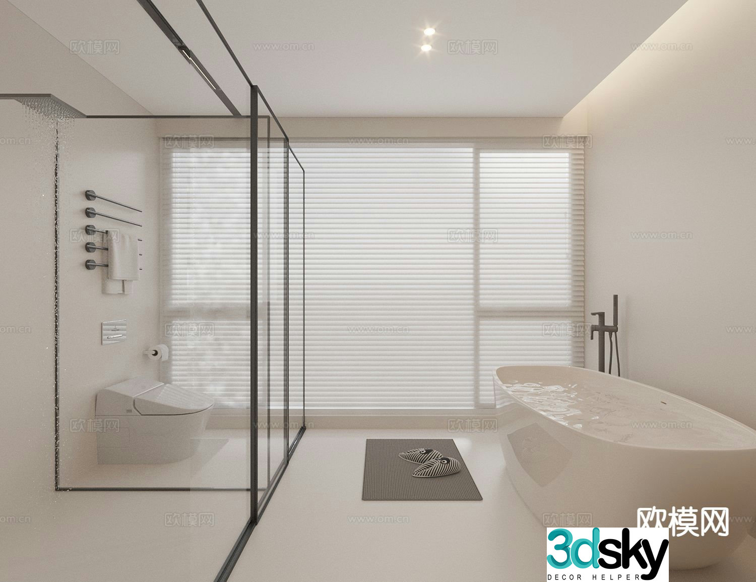 Modern bathroom bathroom 3d model