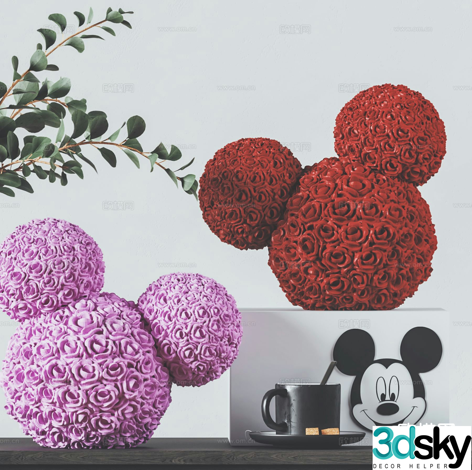 flowers floristry flowers rose 3d model