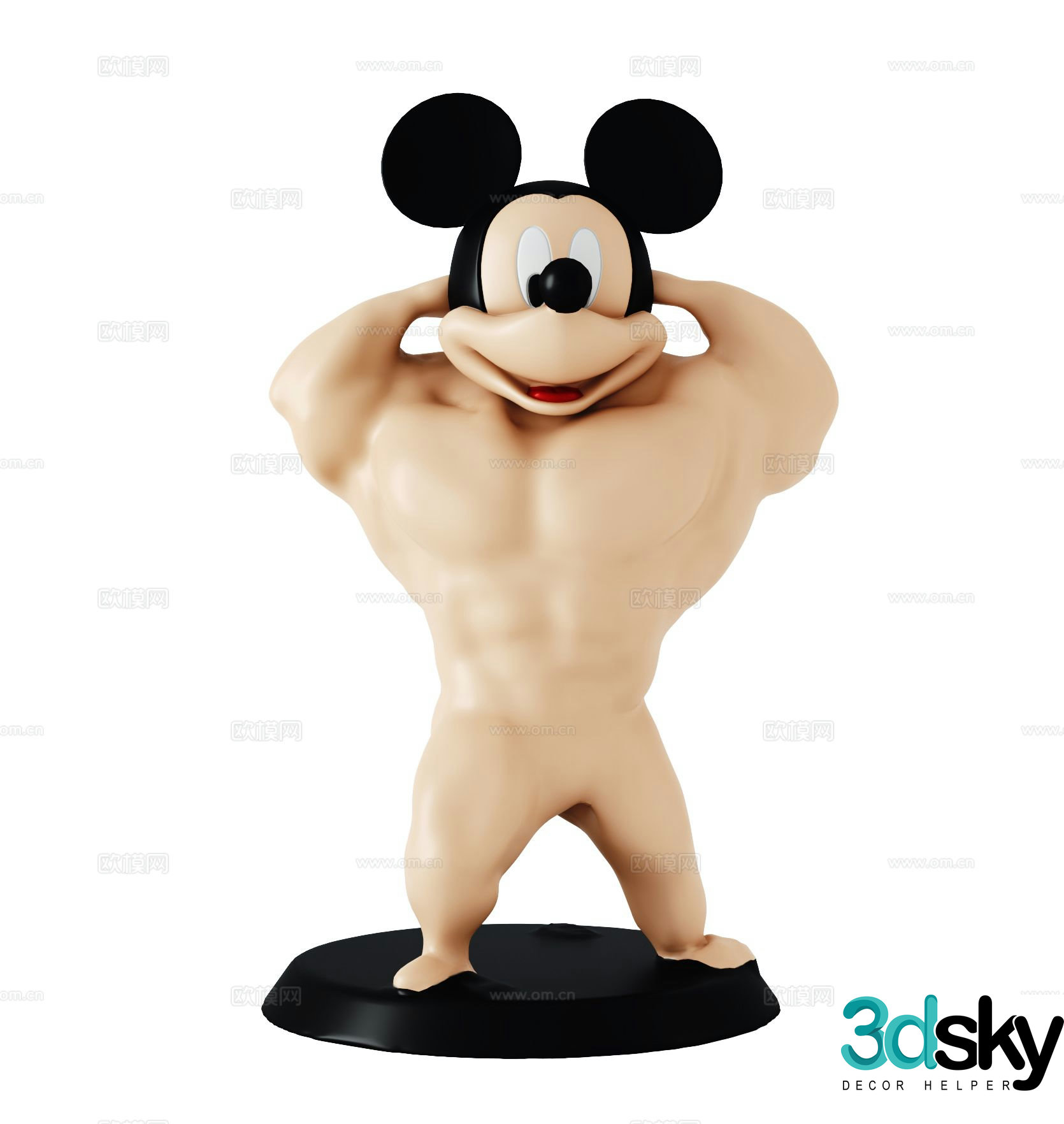 Mickey Toy Sculpture Doll Cartoon Ornaments 3D Model