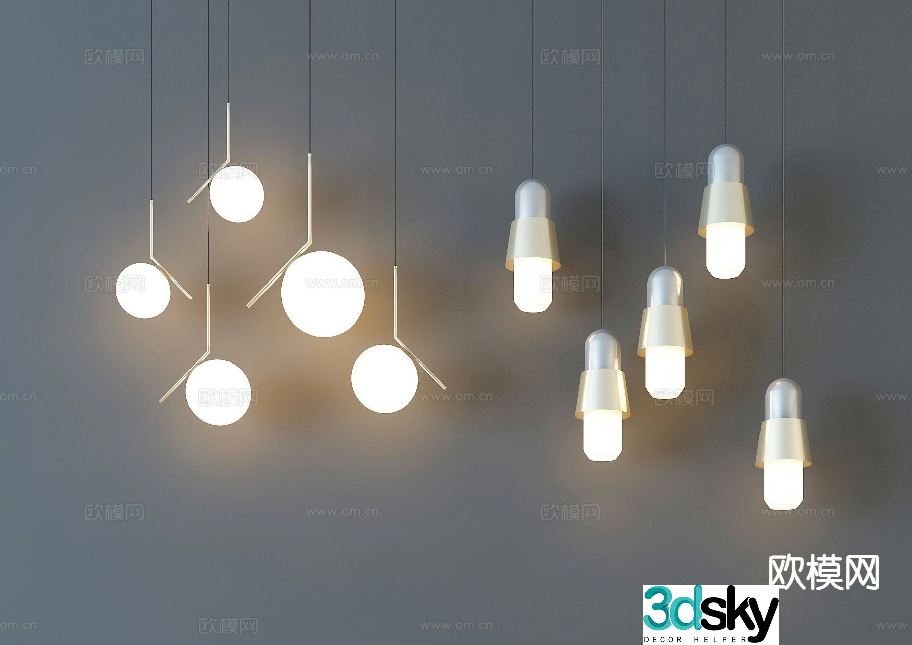 Light luxury small chandelier bedside small chandelier 3d model