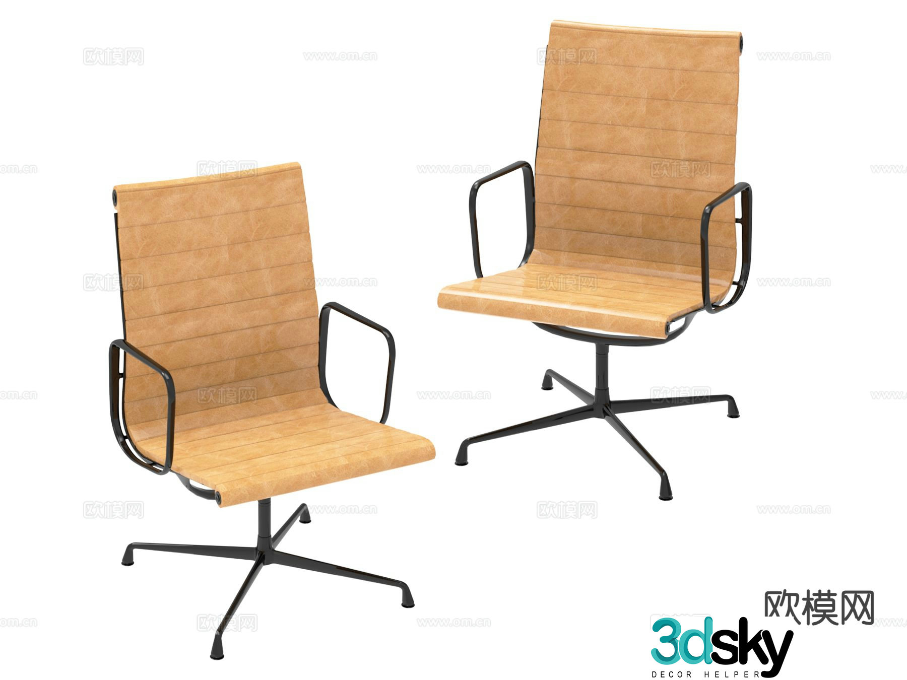 Italian office chair conference chair 3d model